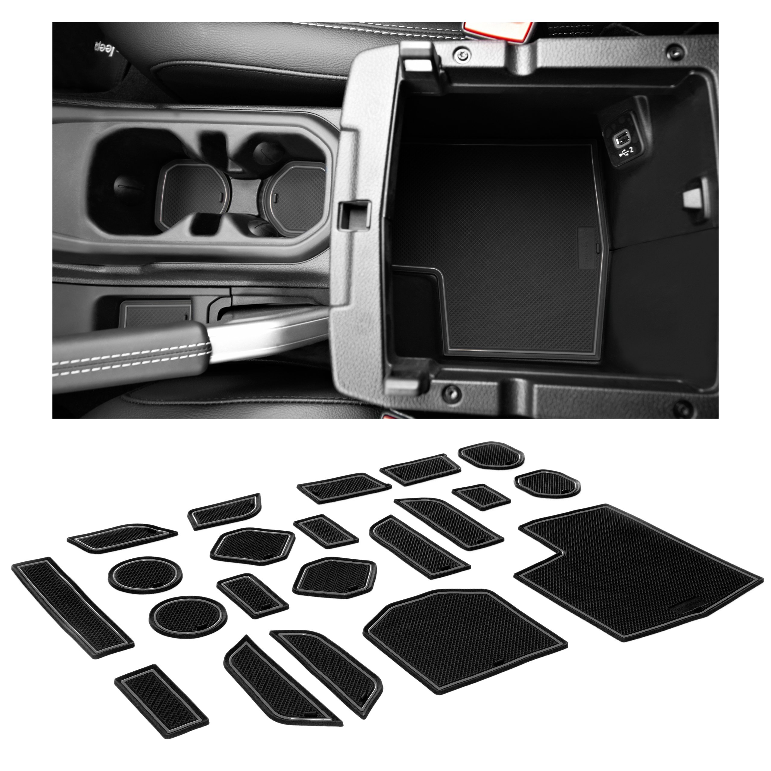 CupHolderHero Jeep Gladiator 2020-2023 Liner Accessories - Foto 7 di 25