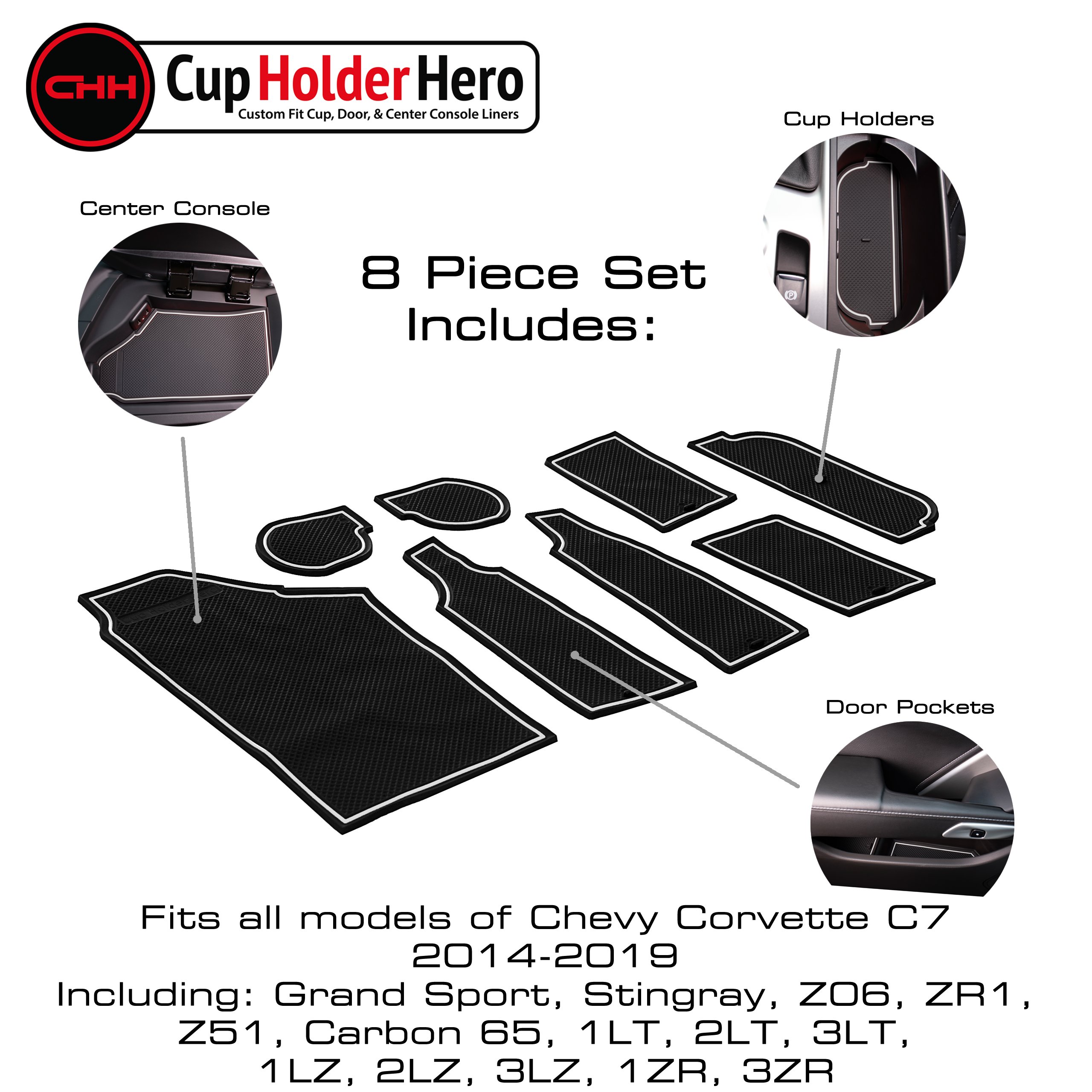 Accesorios de revestimiento CupHolderHero Chevy Corvette C7 2014-2019 - Imagen 35 de 43