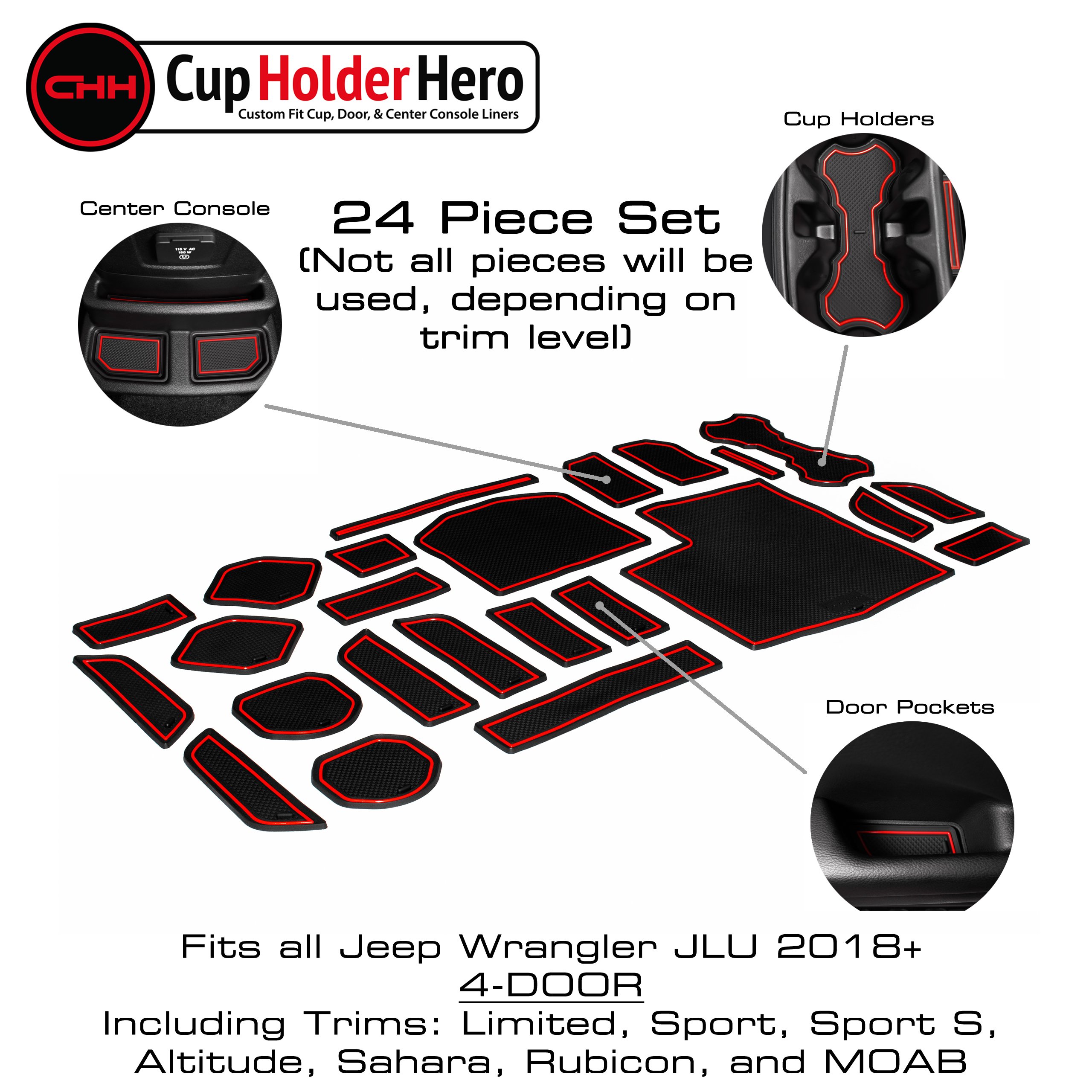 CupholderHero for Jeep Wrangler JL and JLU Accessories 2018-2023 - Foto 17 di 17