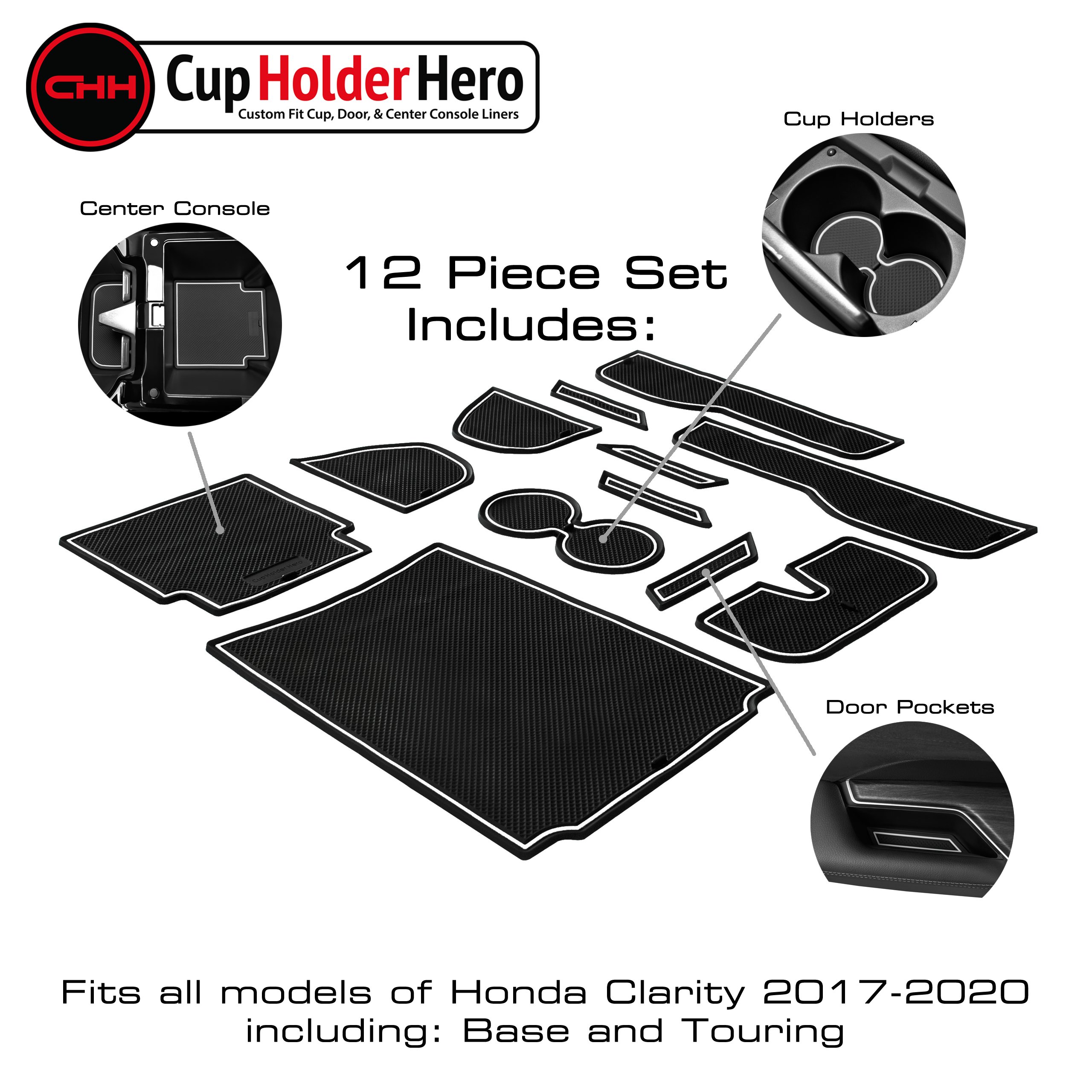 Accesorios de revestimiento CupHolderHero Honda Clarity 2017-2021 - Imagen 52 de 54