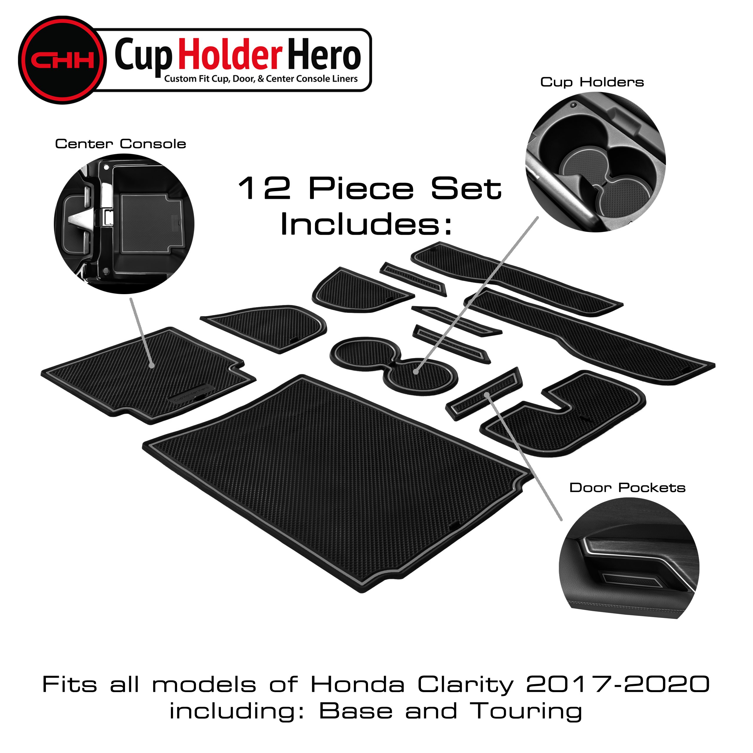 Accesorios de revestimiento CupHolderHero Honda Clarity 2017-2021 - Imagen 34 de 54