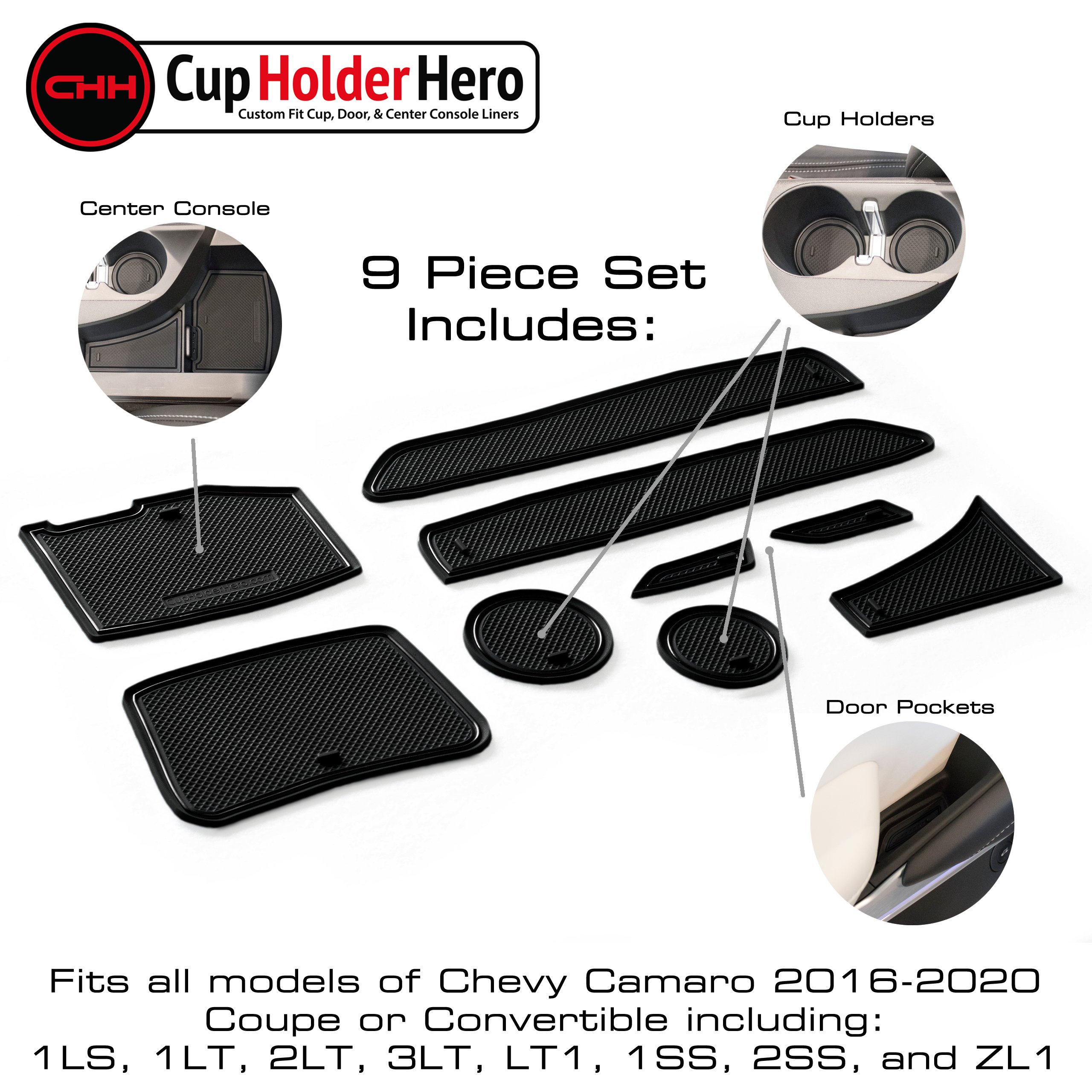 CupHolderHero Chevy Camaro 2016-2023 Liner Accessories - Bild 17 von 31