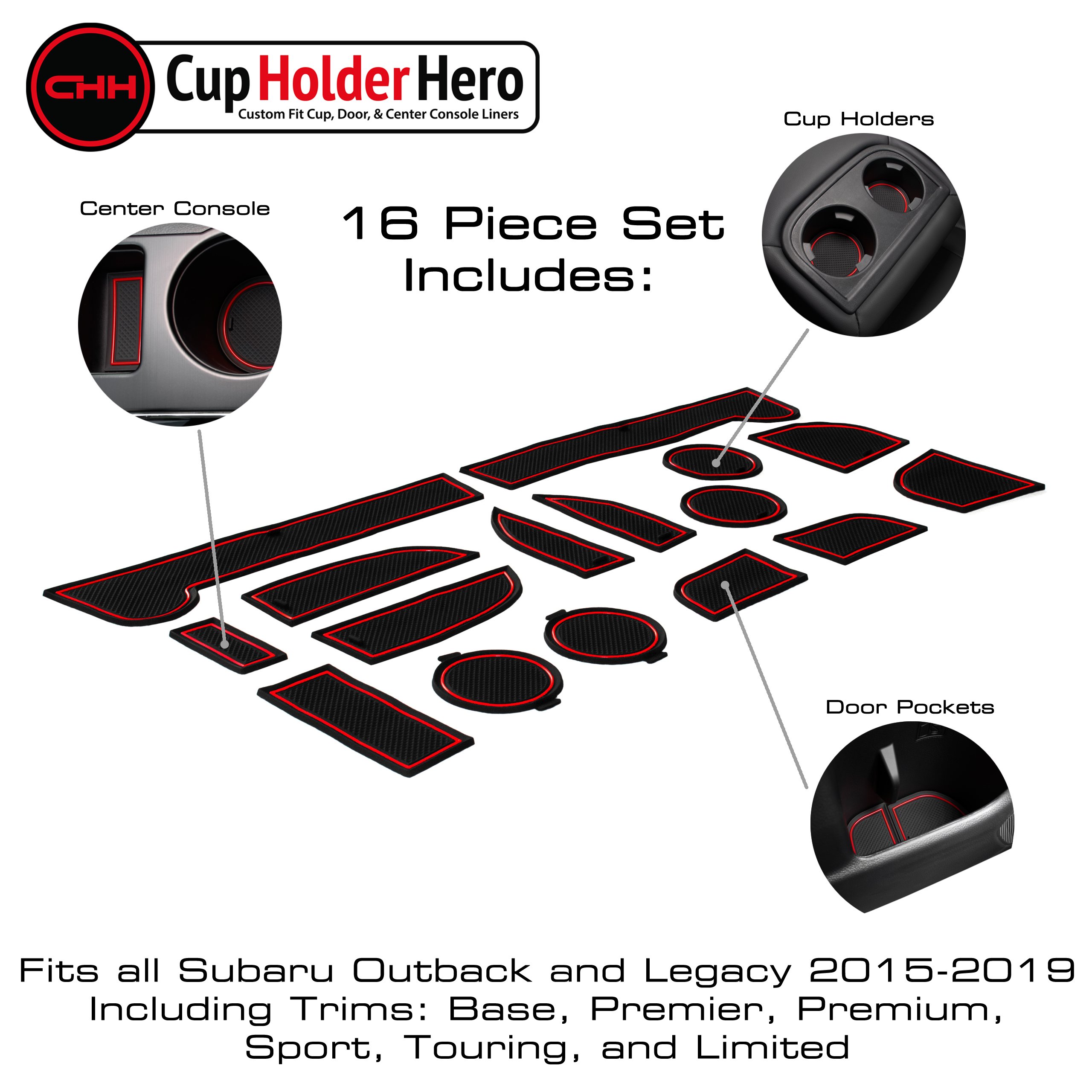 CupHolderHero Subaru Outback and Subaru Legacy 2015-2019 Liner Accessories - Picture 17 of 31