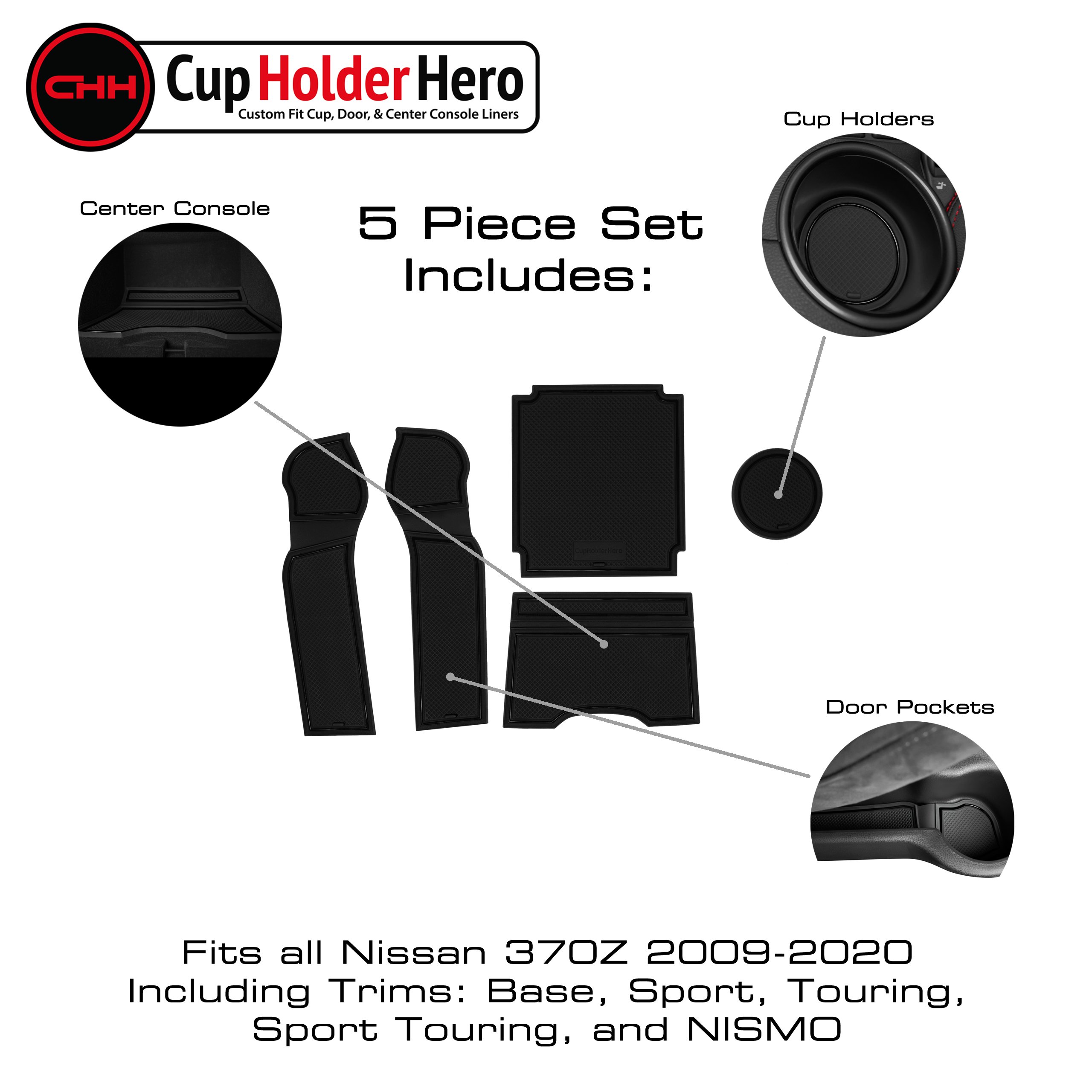 CupHolderHero for Nissan 370Z Accessories 2009-2020 Liners Accessories - Picture 16 of 19