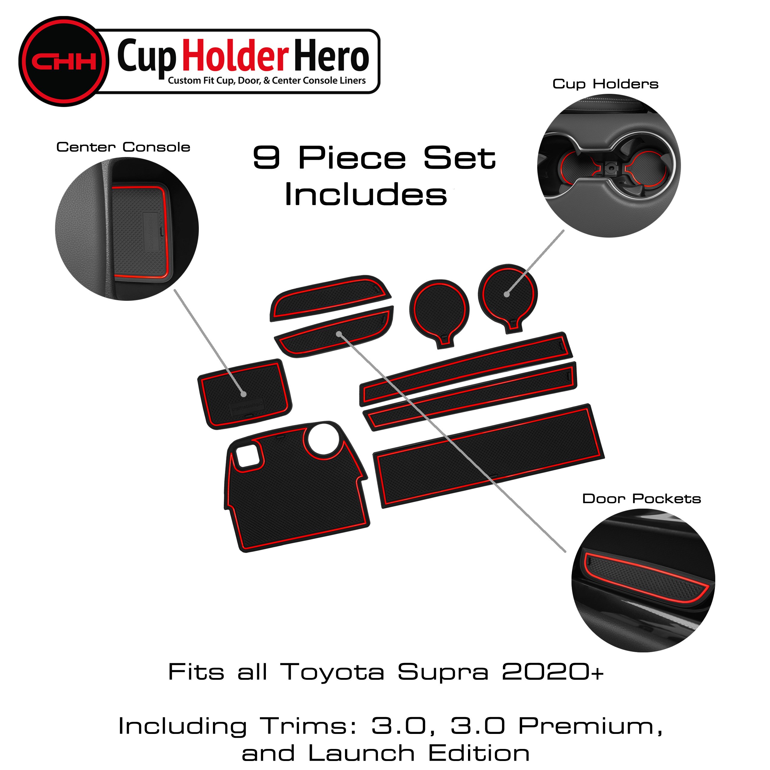 CupHolderHero Toyota Supra 2020-2023 Liner Accessories - Foto 16 di 19