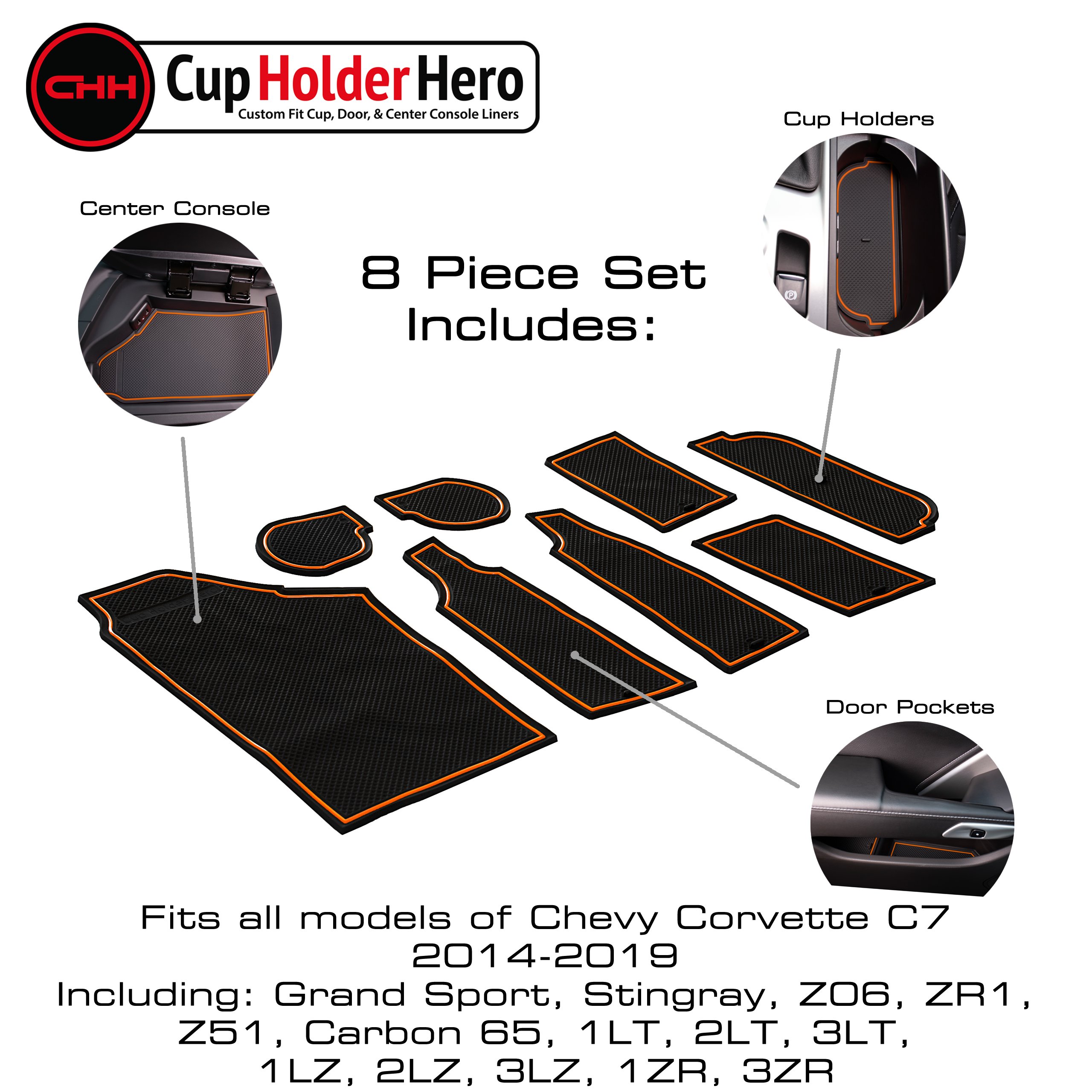 Accesorios de revestimiento CupHolderHero Chevy Corvette C7 2014-2019 - Imagen 17 de 43