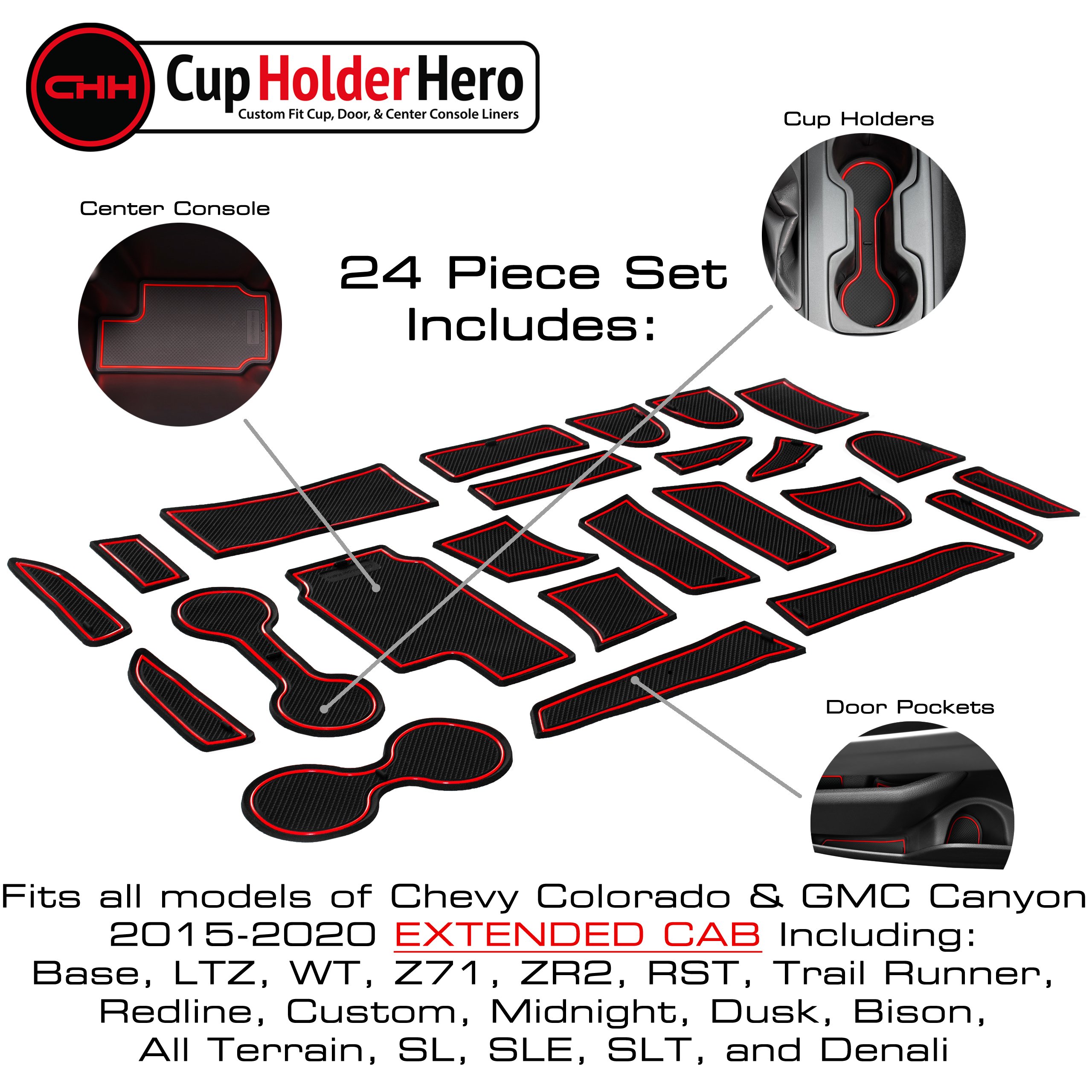 Accesorios de revestimiento CupHolderHero Chevy Colorado y GMC Canyon 2015-2023 - Imagen 15 de 20