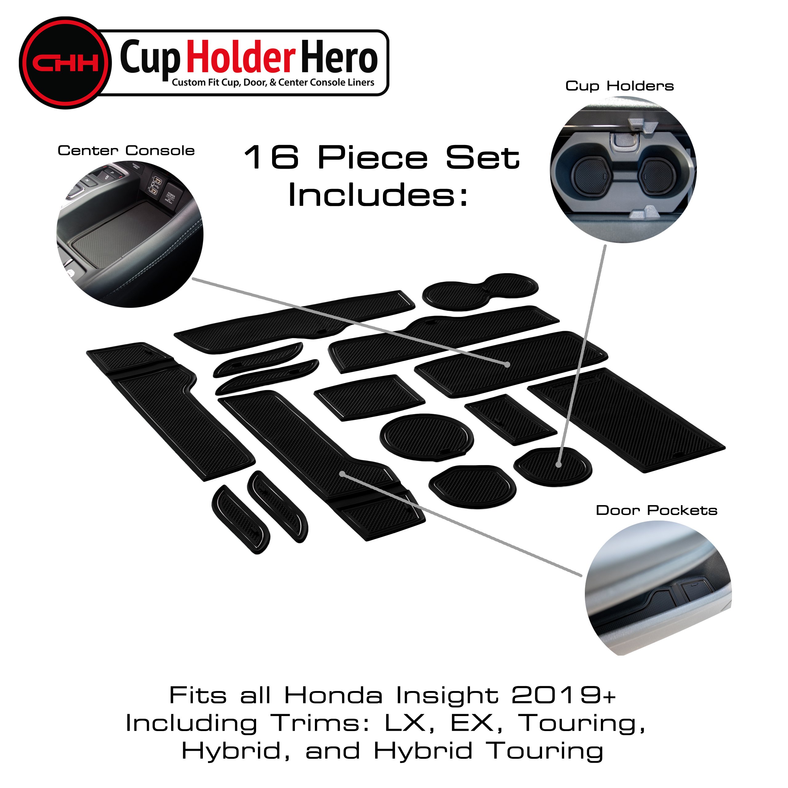 CupHolderHero Honda Insight 2019-2023 Liner Accessories - Foto 17 di 25