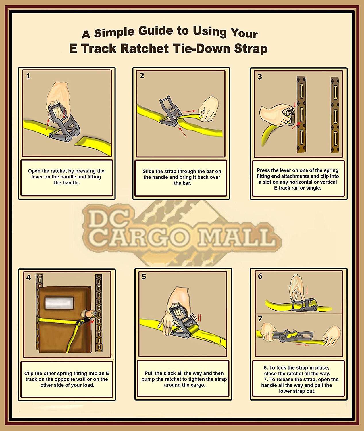 ETrack Spring Fittings 10 E Track Ratchet Tie-Down Cargo Straps Heavy Duty Grey Polyester Tie-Downs 2 x 16 Durable Ratcheting Strap Cargo TieDowns