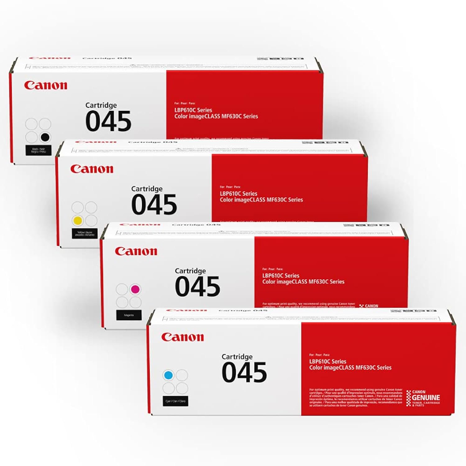 Canon Genuine Toner Bundle 045 (1240C006), 1 Pack, for Canon Color imageCLASS…