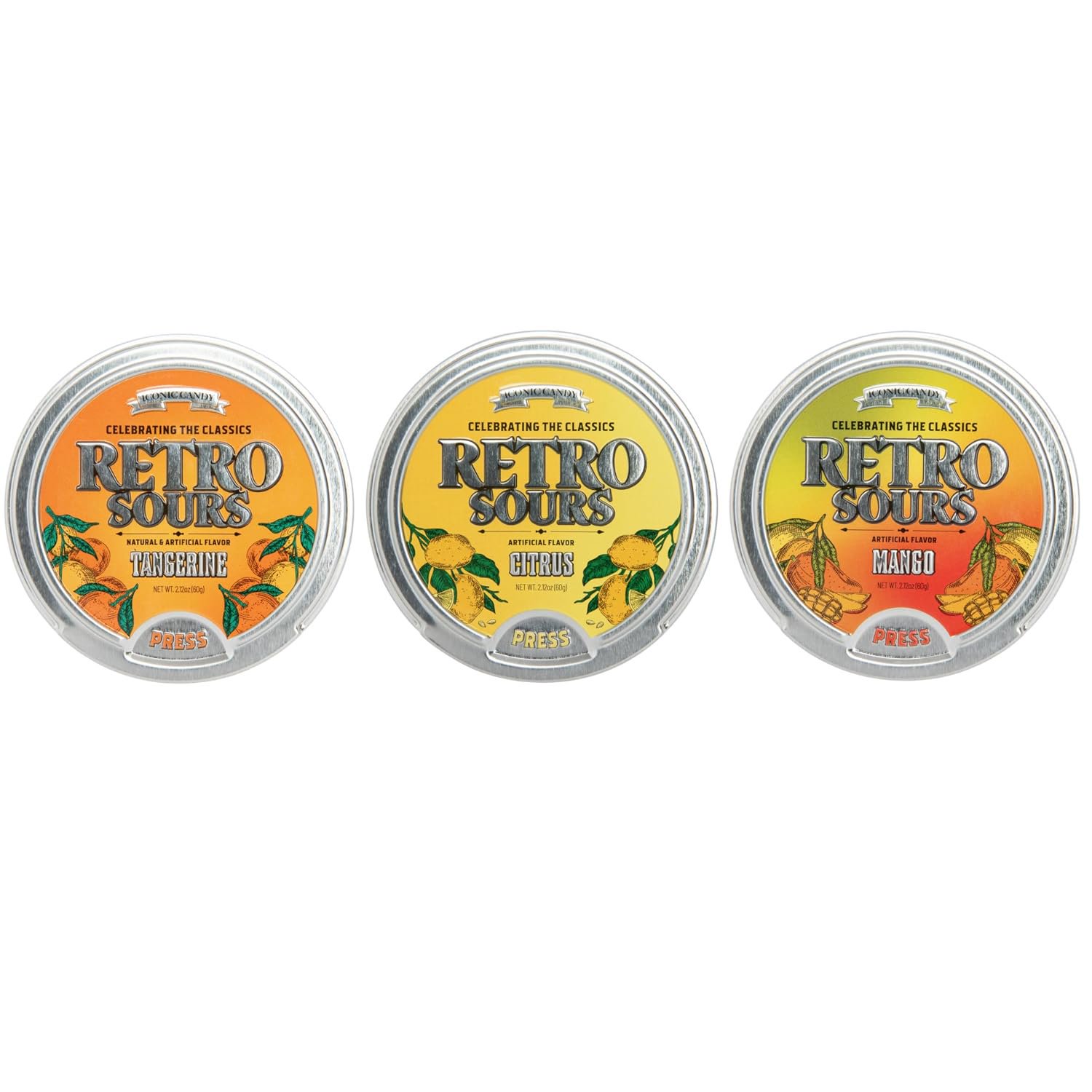 Retro Sours | Hard Tangy Candy | Brought To You By Iconic Candy