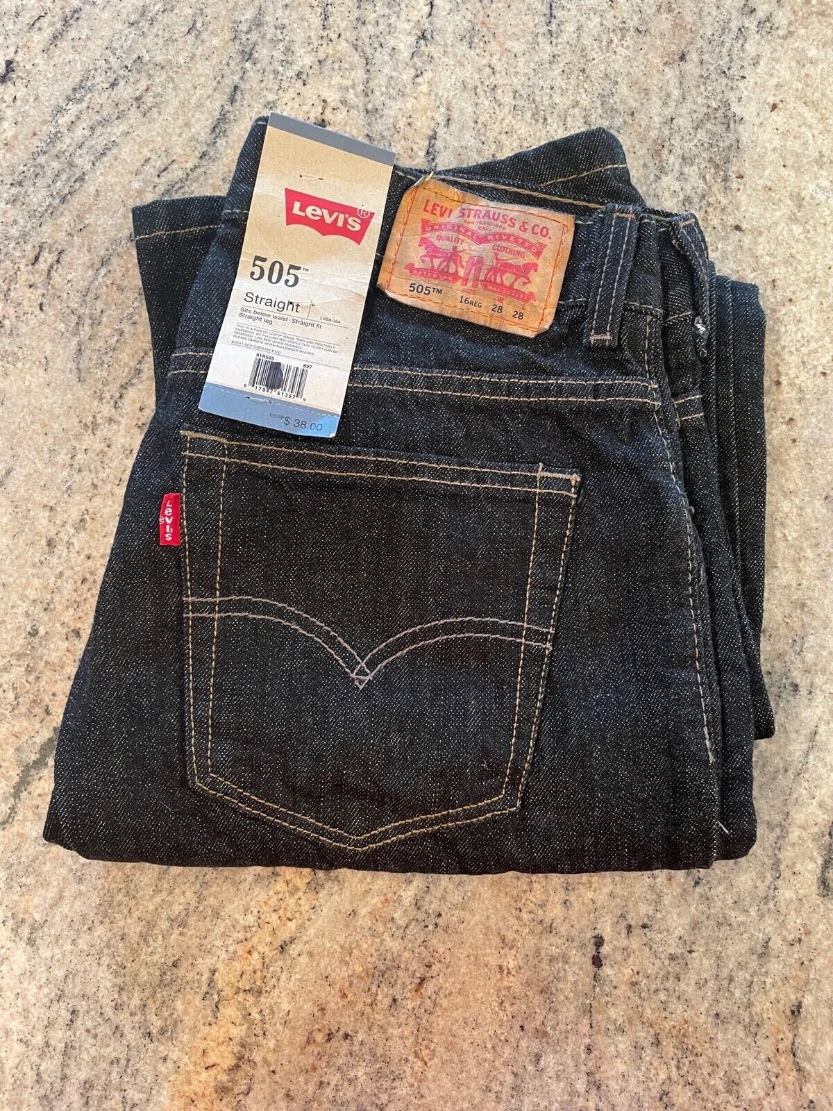 Levi's Big Boys' 505 Jeans,3D BLACK - Picture 3 of 3