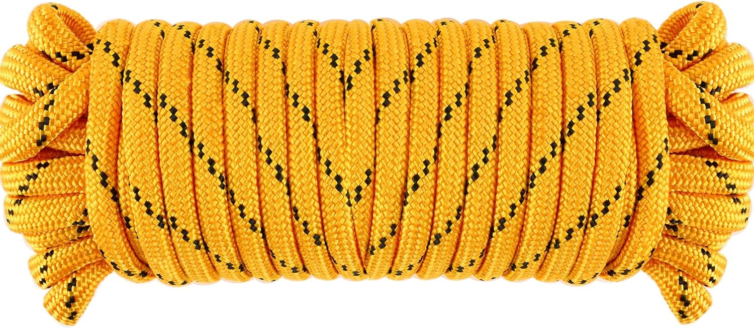 Wellmax Diamond Braid Nylon Rope – Extra Thick All Purpose Braided Flag Line...