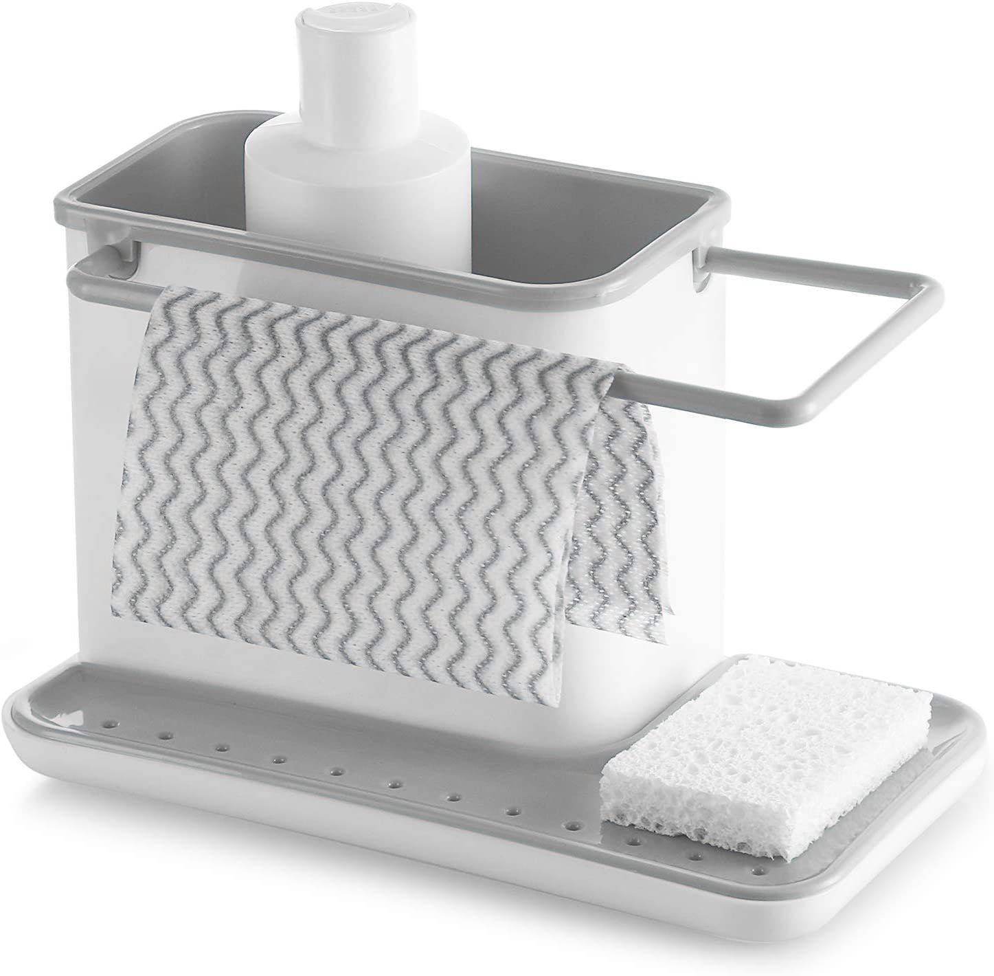 Kitchen Sponge Holder for Sink - Kitchen Sink Caddy - Sink Organizer with... - Picture 15 of 17