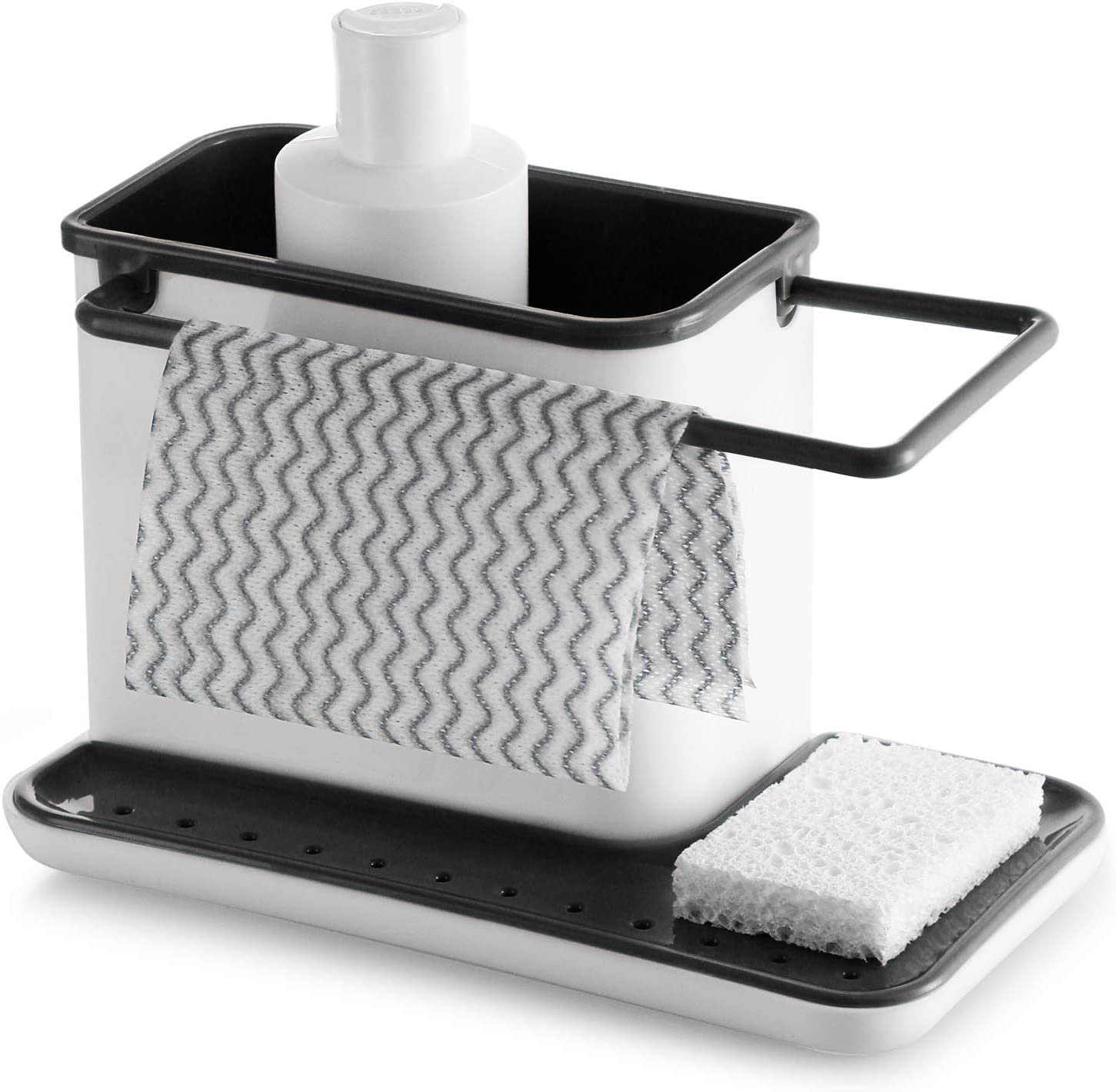 Kitchen Sponge Holder for Sink - Kitchen Sink Caddy - Sink Organizer with... - Picture 14 of 17