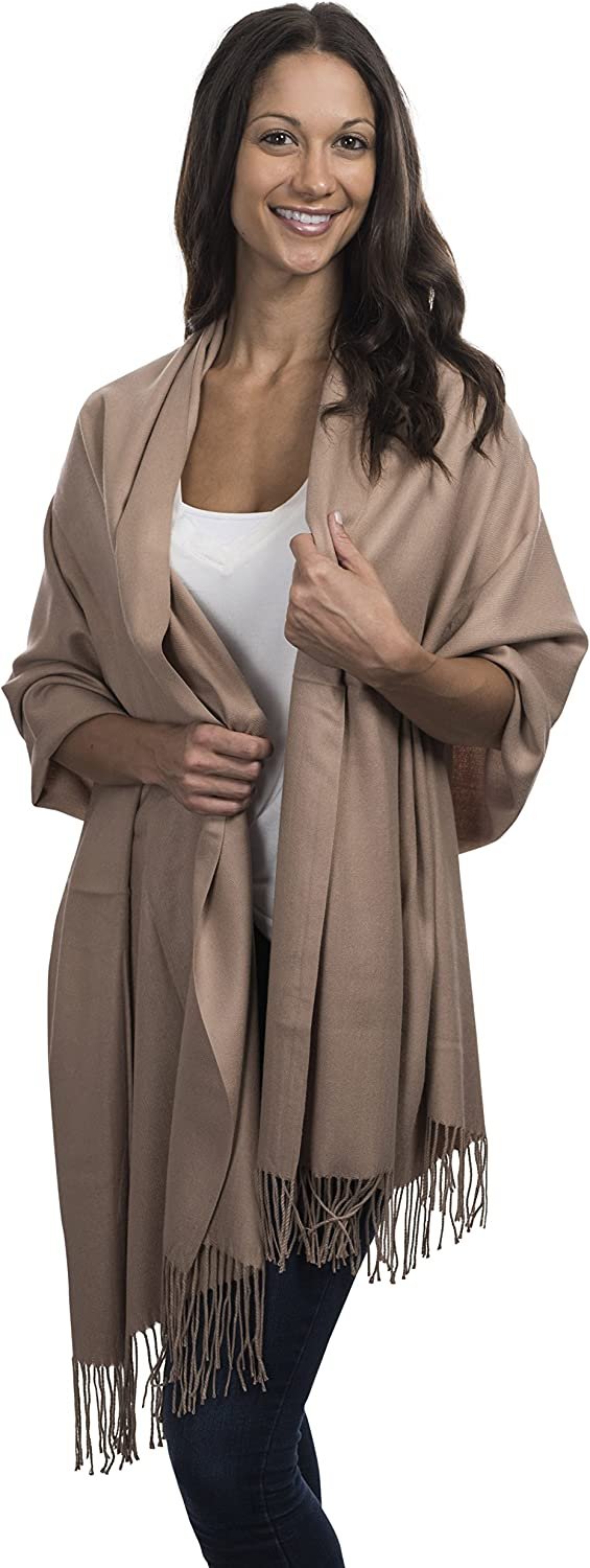 Cashmere & Class Large Soft Cozy Cashmere Pashmina Woven Scarf Wrap Womans... - Picture 18 of 25