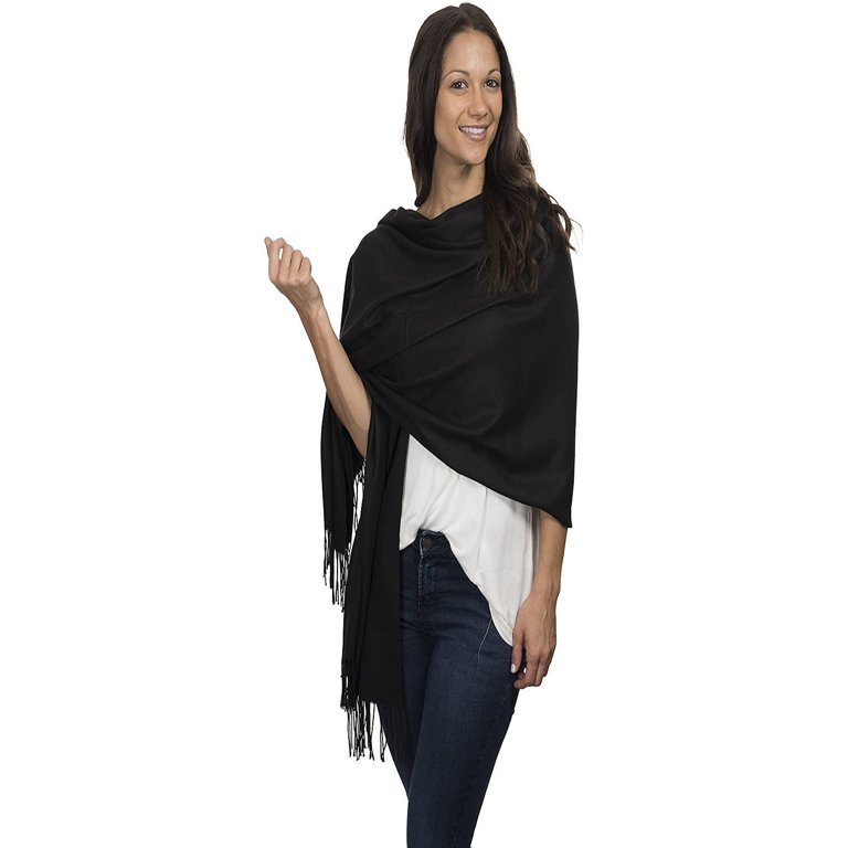 Cashmere & Class Large Soft Cozy Cashmere Pashmina Woven Scarf Wrap Womans... - Picture 15 of 25