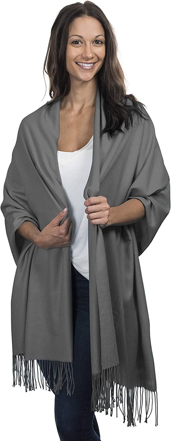 Cashmere & Class Large Soft Cozy Cashmere Pashmina Woven Scarf Wrap Womans... - Picture 20 of 25