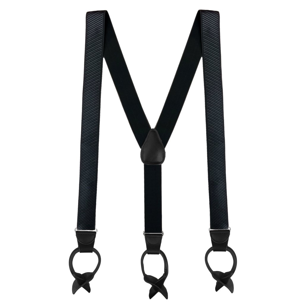 SuspenderStore French Satin Twill Suspenders - BUTTON - 6 Colors & 2 Sizes - Picture 5 of 11