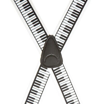 SuspenderStore Piano Keys Suspenders - 1.5-Inch Wide Elastic - CLIP - 3 Sizes - Picture 7 of 16