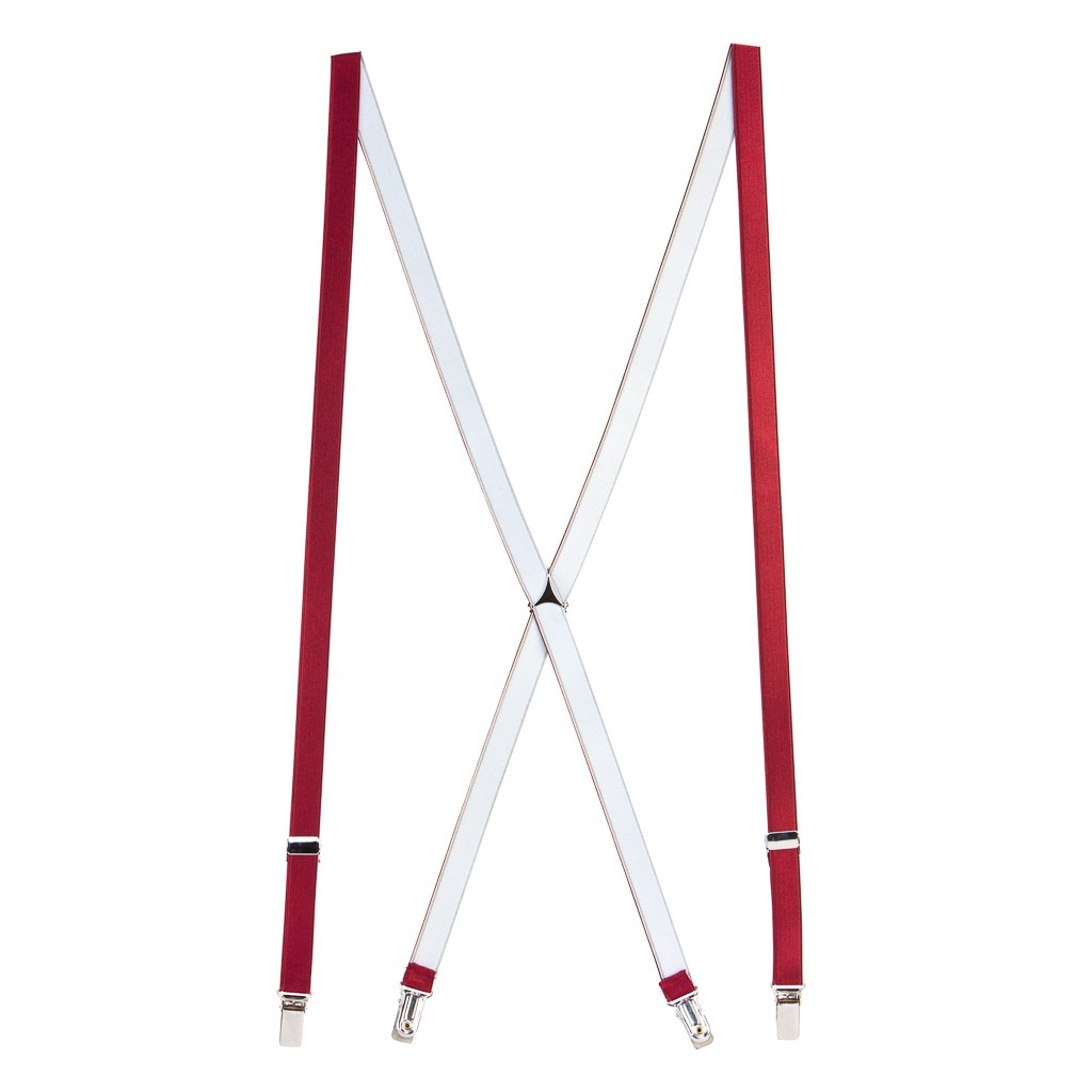 SuspenderStore Skinny Satin Suspenders - 3/4" Wide Elastic - CLIP - 2 Sizes - Picture 6 of 11