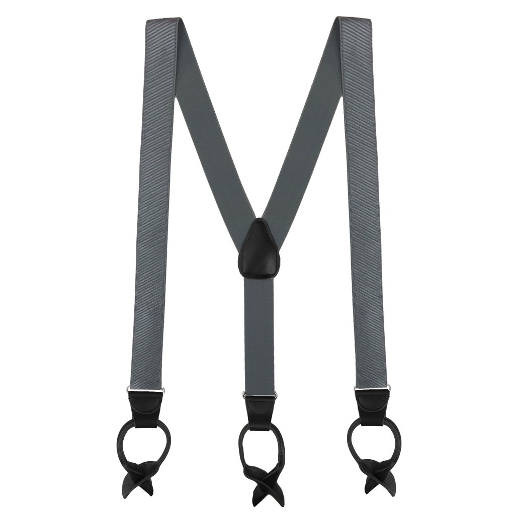 SuspenderStore French Satin Twill Suspenders - BUTTON - 6 Colors & 2 Sizes - Picture 6 of 11