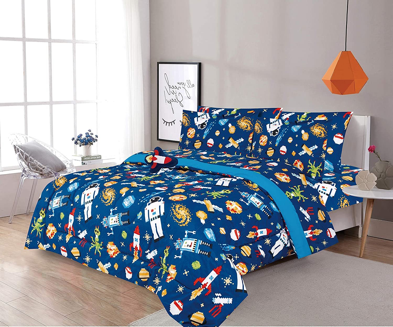 Sheet Set & Decorative Toy . Home Boys & Girls Comforter Set Bed in Bag w/Sham 