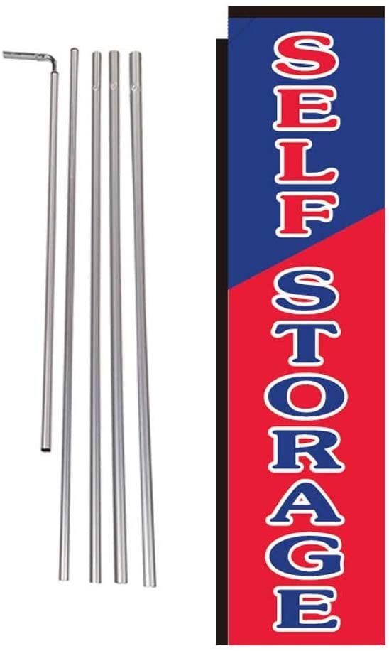 Self Storage Advertising Feather Banner Swooper Flag Sign with 15 Foot Flag... - Picture 5 of 6