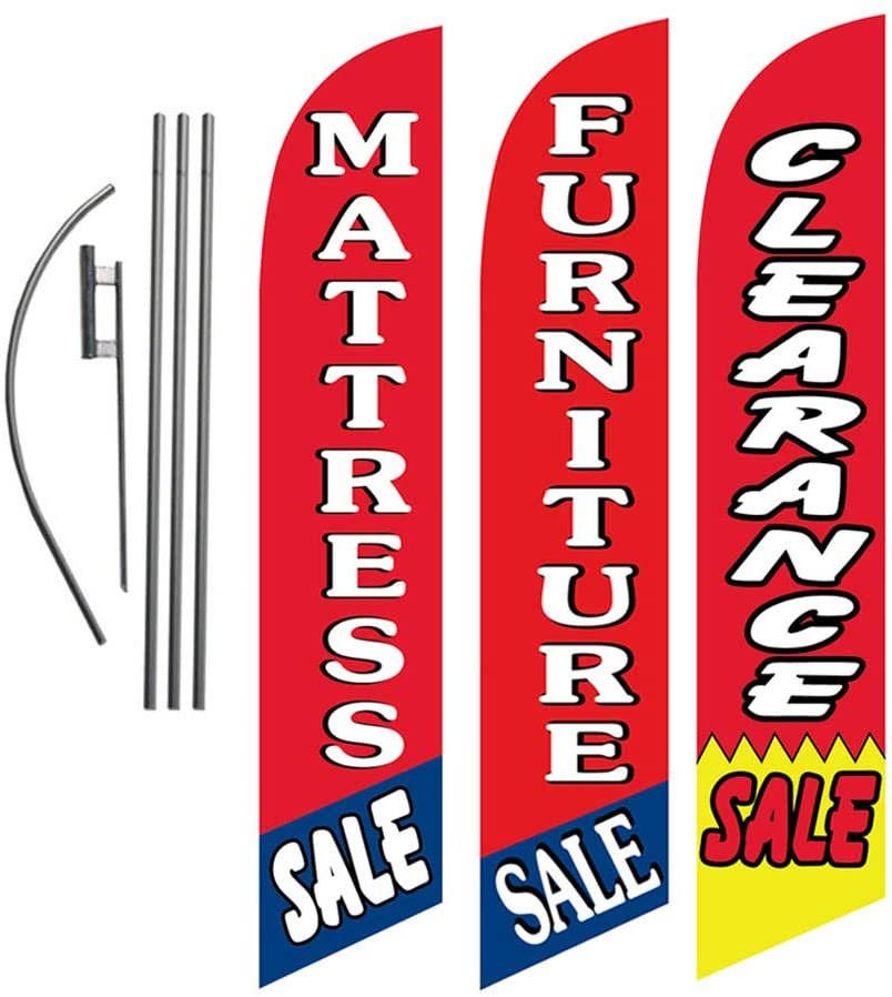 Sale Teardrop Banner Flag Kit with Ground Stake, Outdoor Advertising Flag Set... - Bild 25 von 61