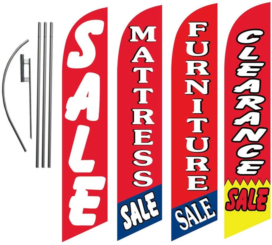 Sale Teardrop Banner Flag Kit with Ground Stake, Outdoor Advertising Flag Set... - Bild 26 von 61