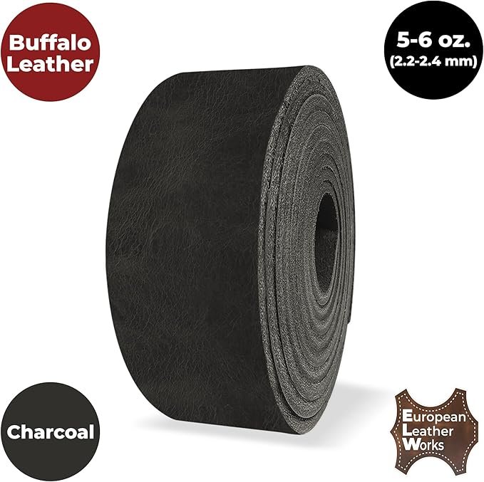 ELW Buffalo Hide Leather Strap 5-6 oz | Blank Belts - Picture 12 of 16