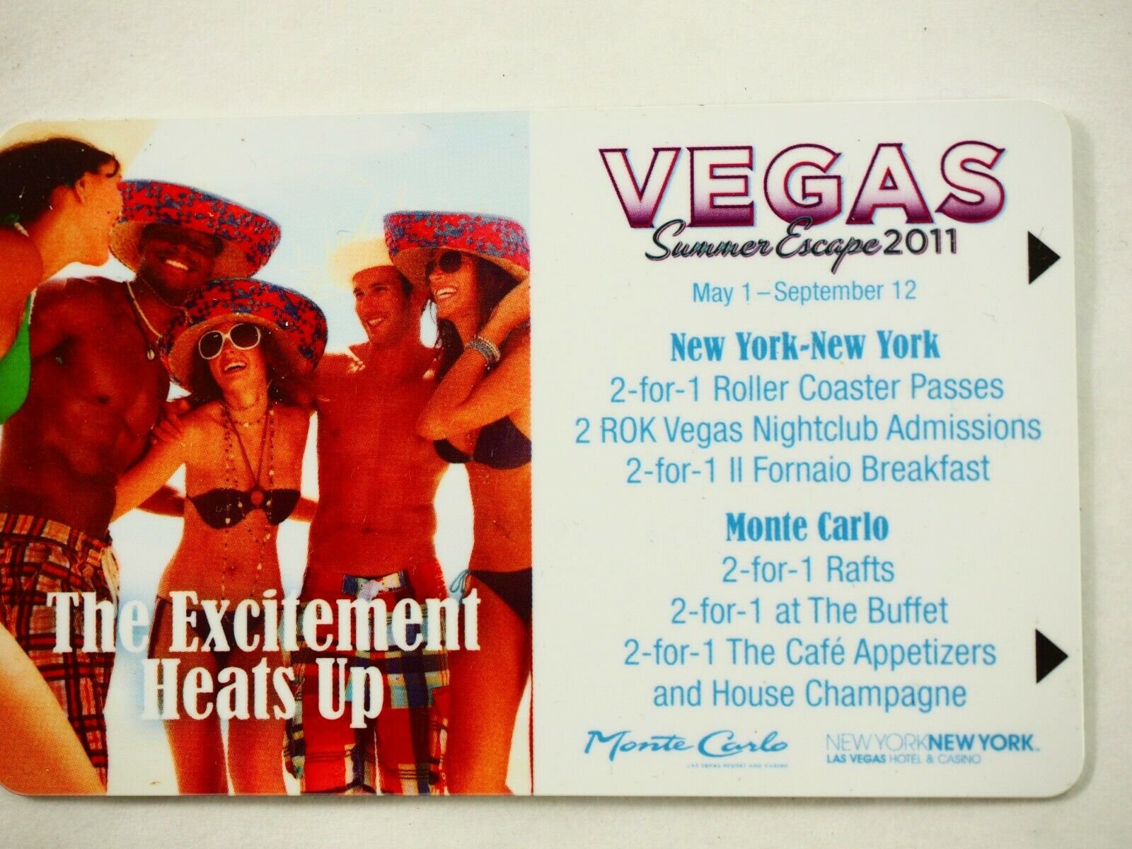 Monte Carlo Hotel & Casino Las Vegas Room Key Cards, 17 Types You Pick - Picture 80 of 89