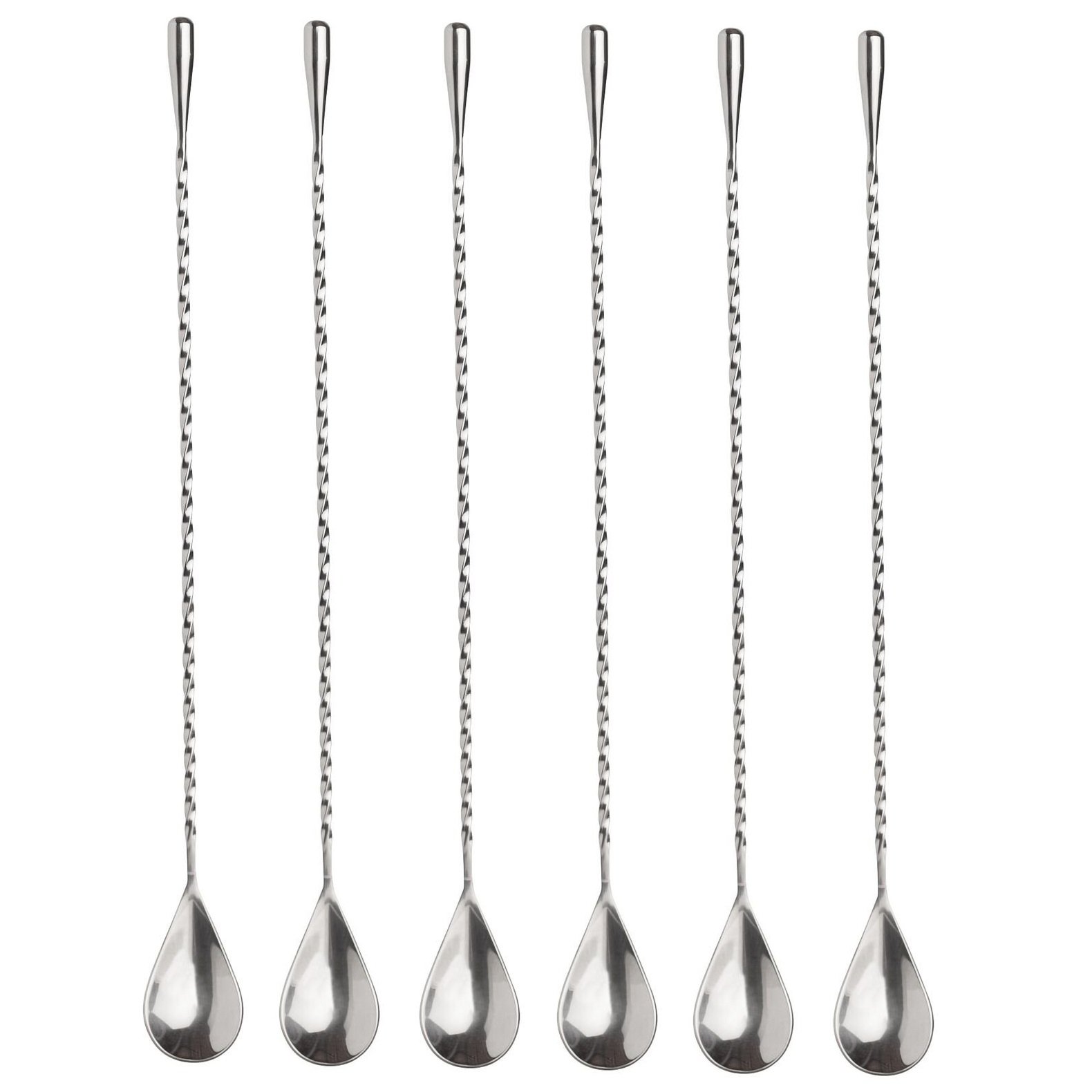 Cuchara mezcladora de cócteles de acero inoxidable retorcida HIC 12" - bebidas mixtas de barman - Imagen 6 de 6
