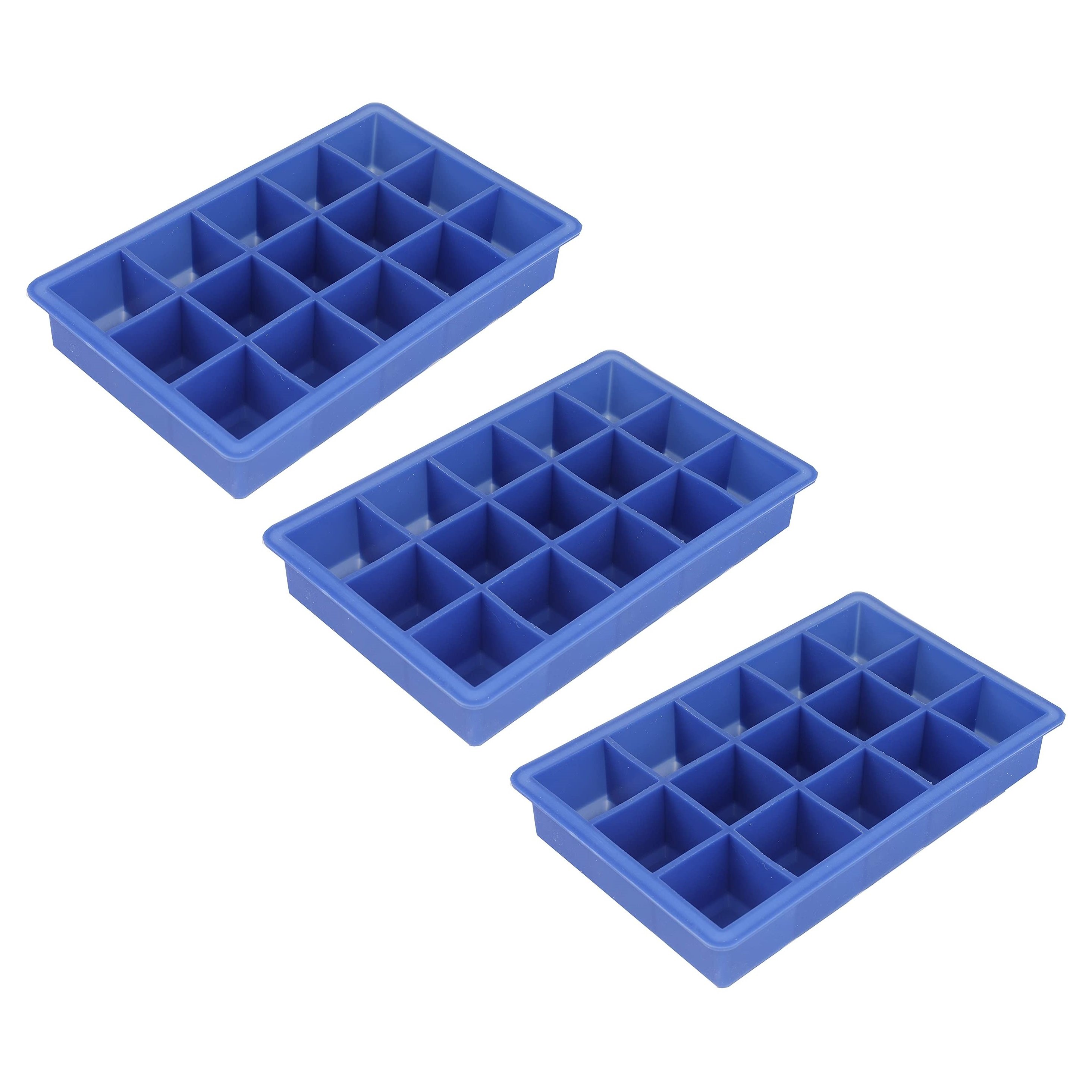 Chef Craft 15-Cube Silicone Ice Cube Tray - Makes Large 1.25 Easy Remove  Cubes