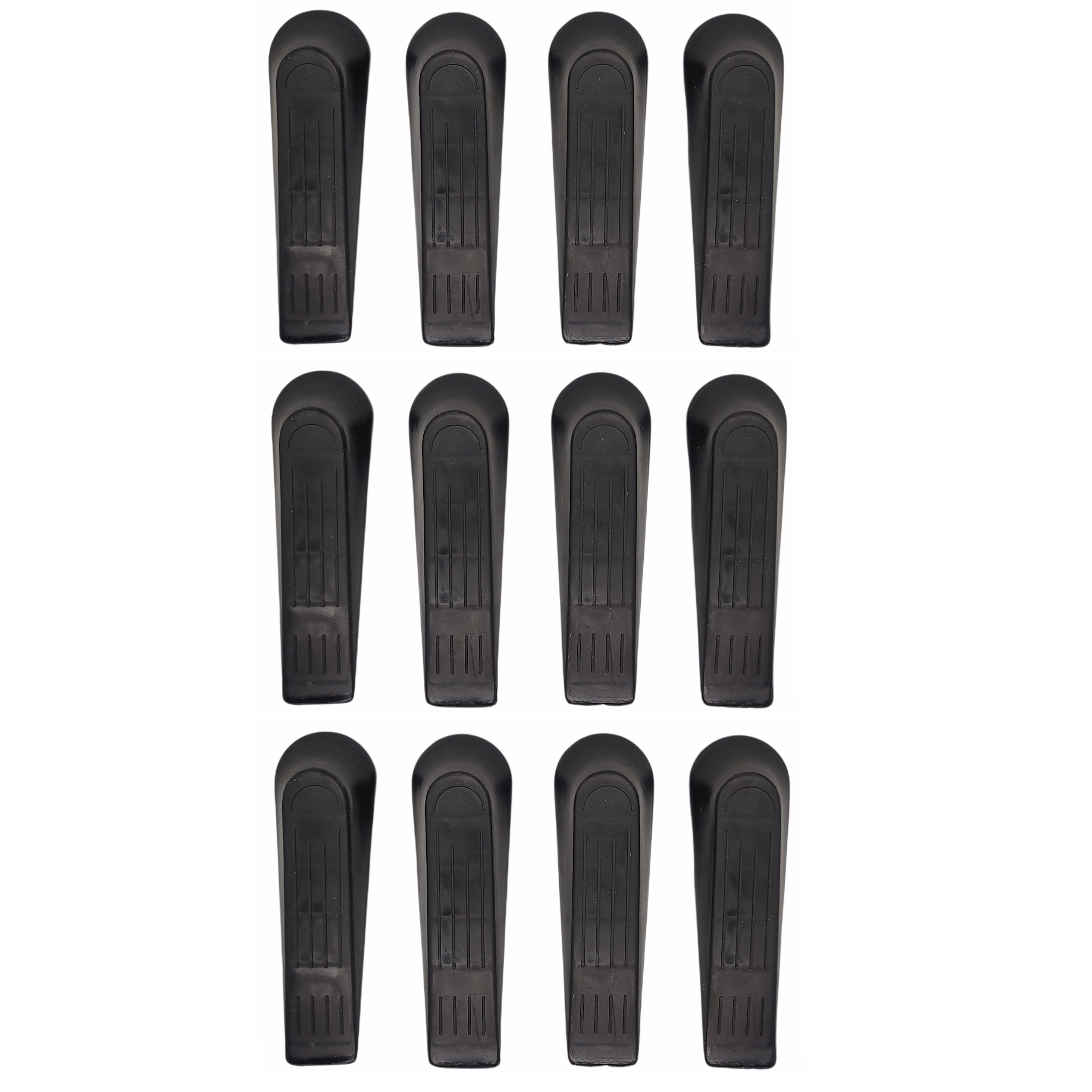 4pk Heavy Duty Non-Marking Plastic Door Stopper Floor Wedge Holder