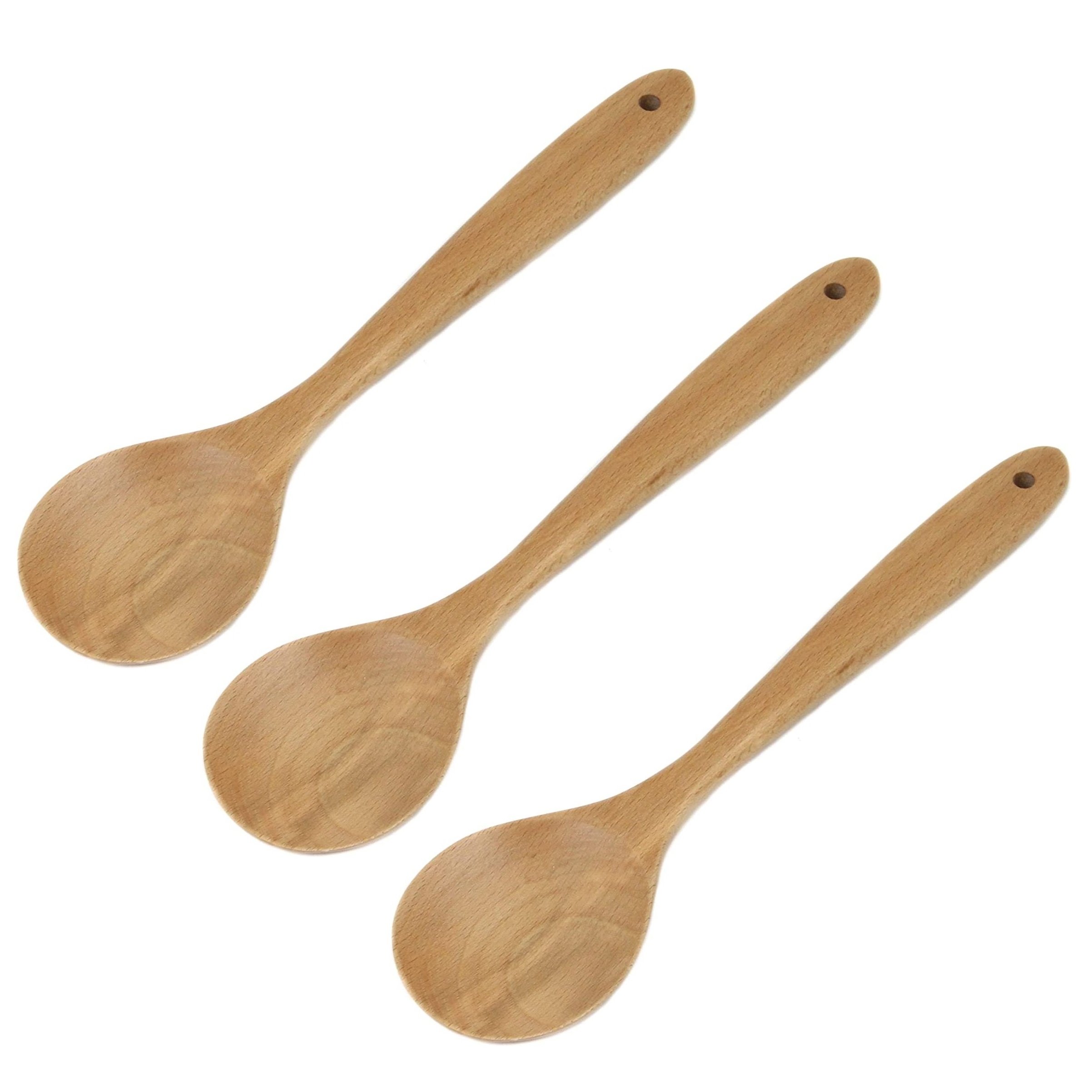 Chef Craft 11.75" Solid Beechwood Cooking / Mixing Spoon