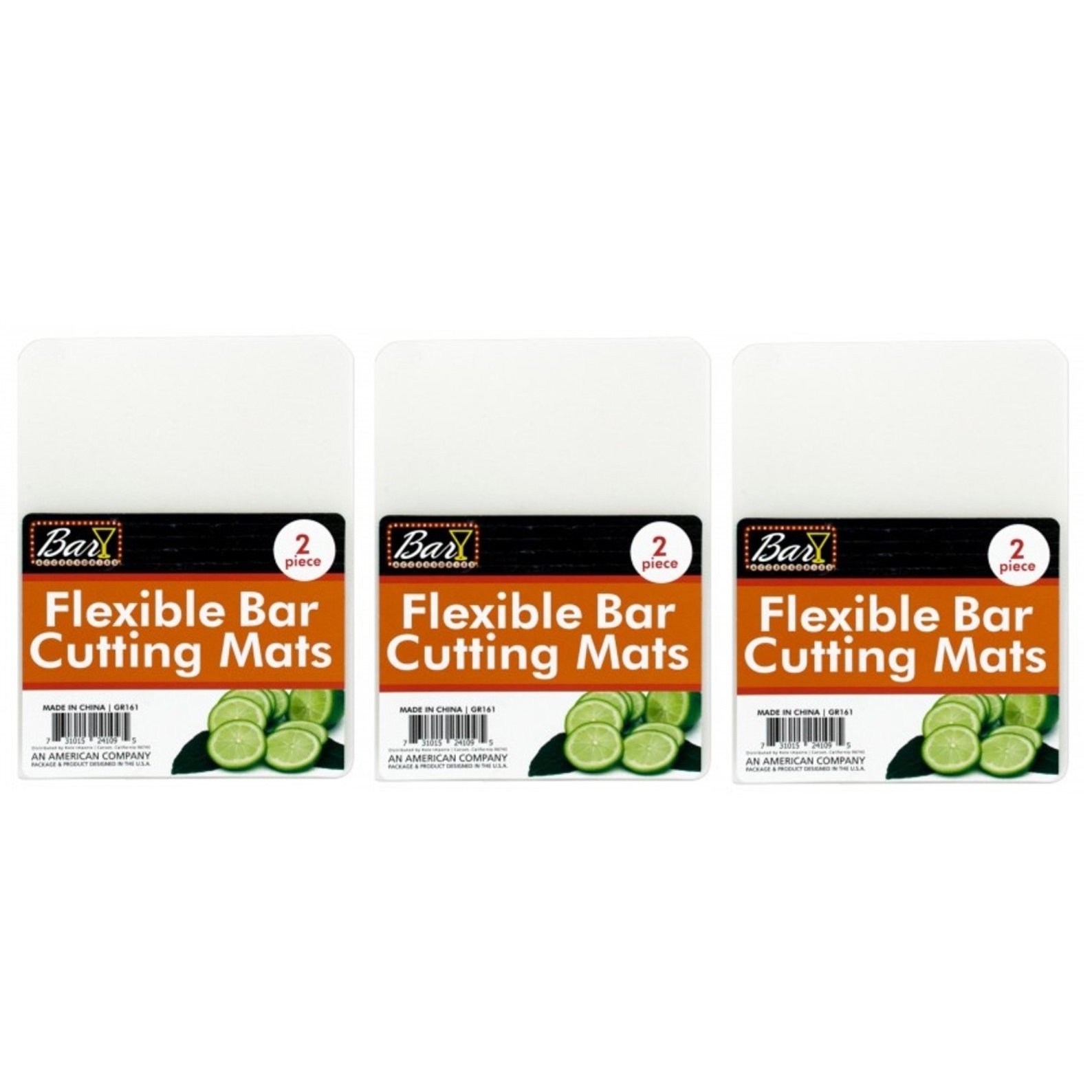 Alfombra de corte de plástico flexible para cóctel barra de cal de 5,75"" x 6,75"" 2 piezas - Imagen 2 de 2