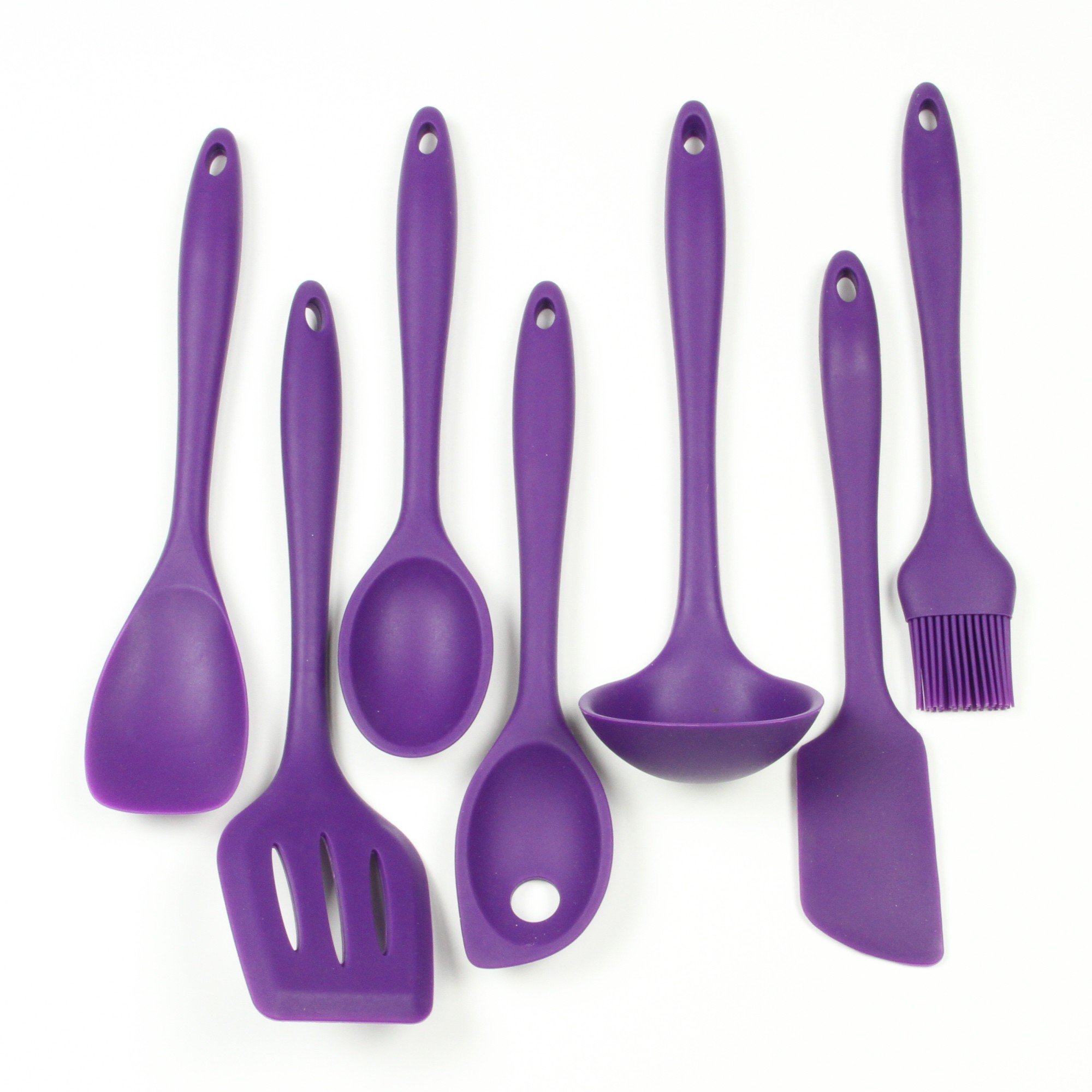 Chef Craft 7 Piece Premium Silicone Kitchen Tool and Utensil Set - 11 Colors - Picture 33 of 35