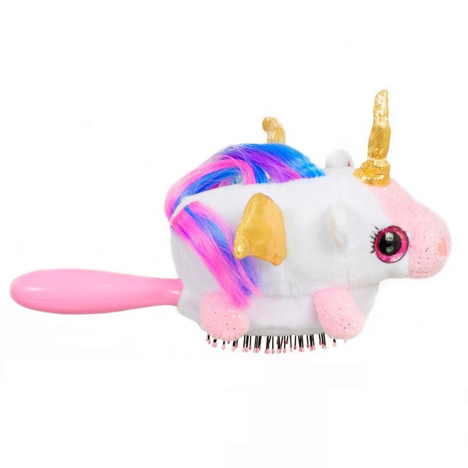 Wet Brush Unicorn Plush Kids Hair Detangler Soft Bristles Gently Remove Tanlgles