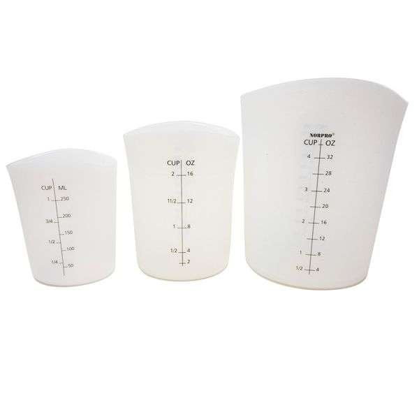 Norpro Measure Stir & Pour Silicone Flexible Measuring Cup - 1C, 2C and 4C Sizes - Picture 5 of 5