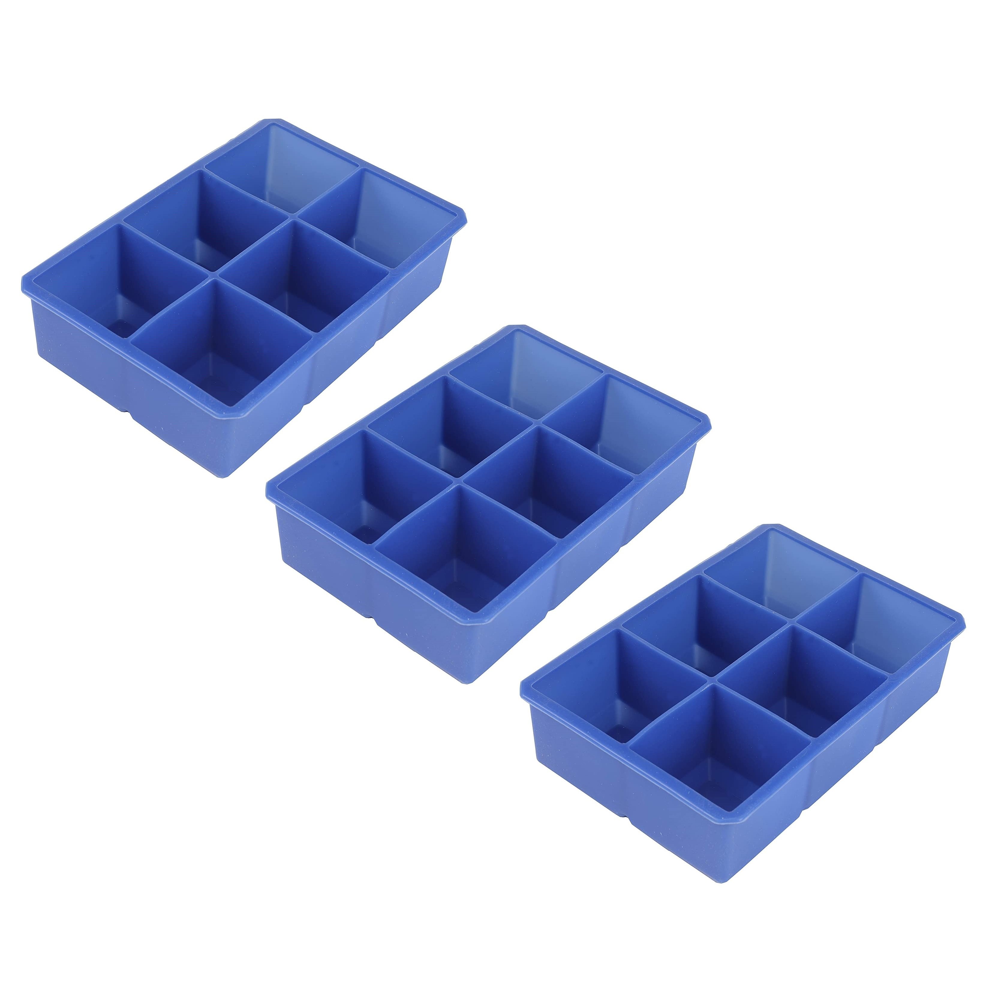 Bandeja de cubo de hielo de silicona de 6 cubos Chef Craft - hace grandes cubos de 2" fáciles de quitar - Imagen 3 de 3