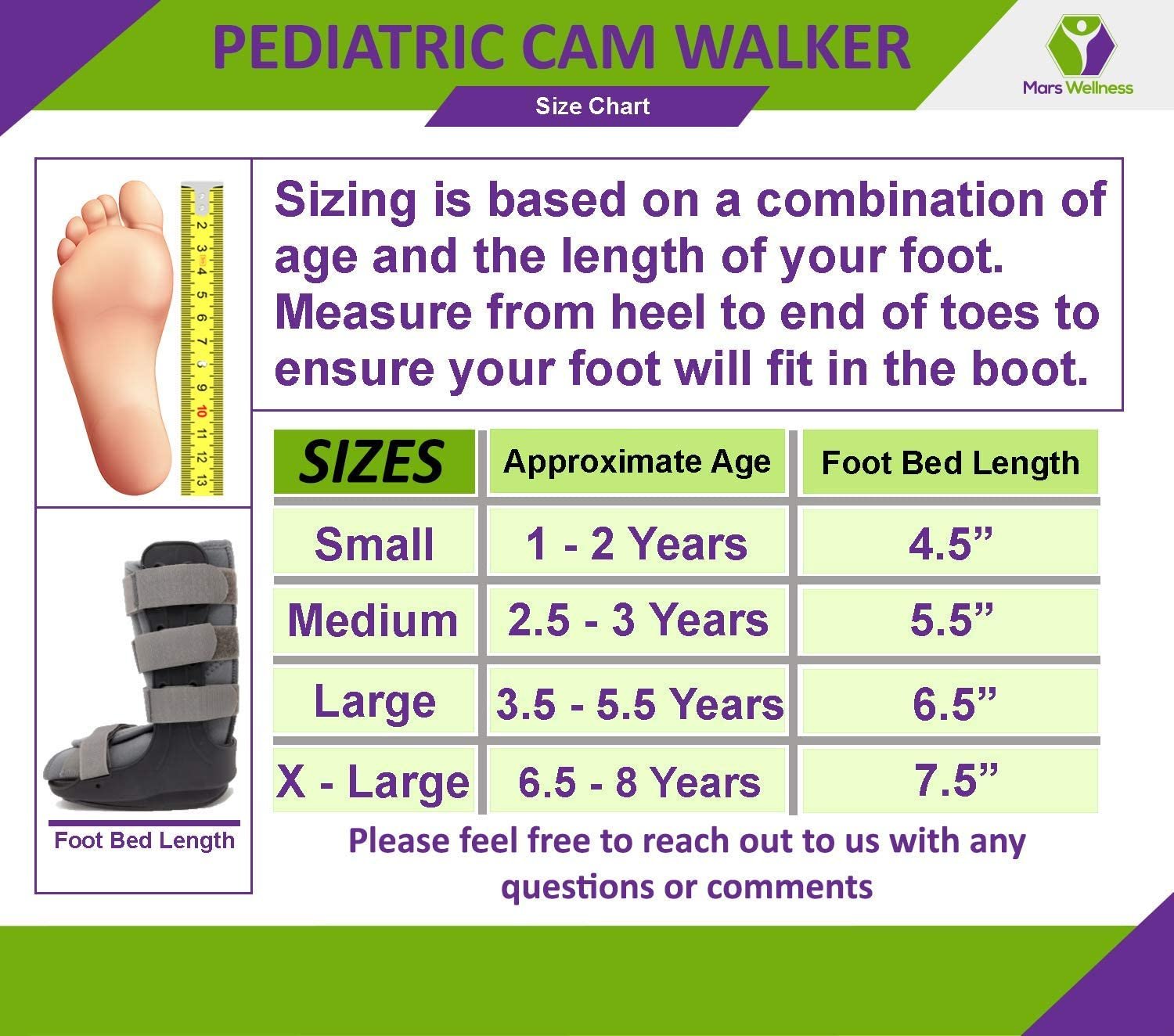 NEW Mars Wellness Premium Pediatric Cam Walker Fracture Ankle Boot eBay