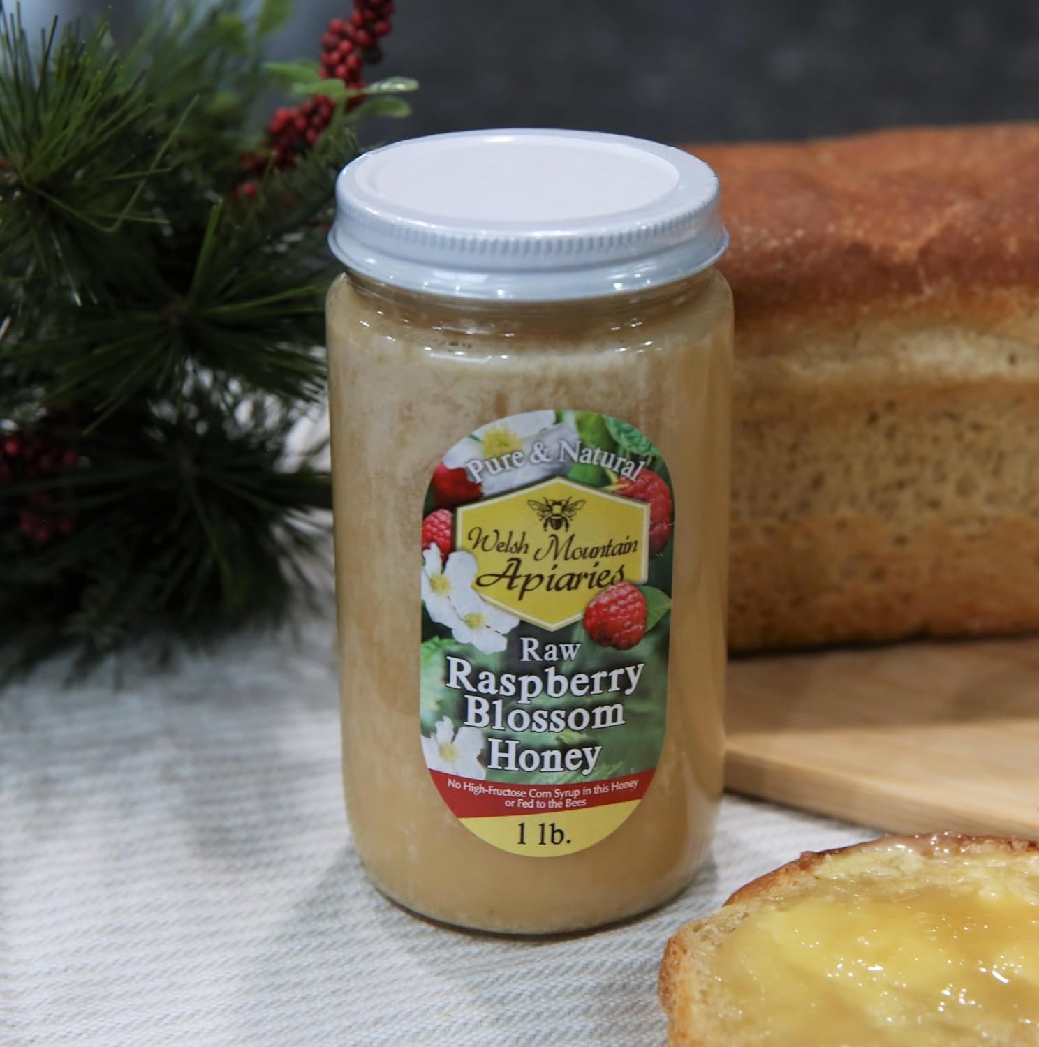 Raspberry Blossom Honey by Welsh Mountain Apiaries, Raw and Unfiltered, Wild... - Picture 5 of 5