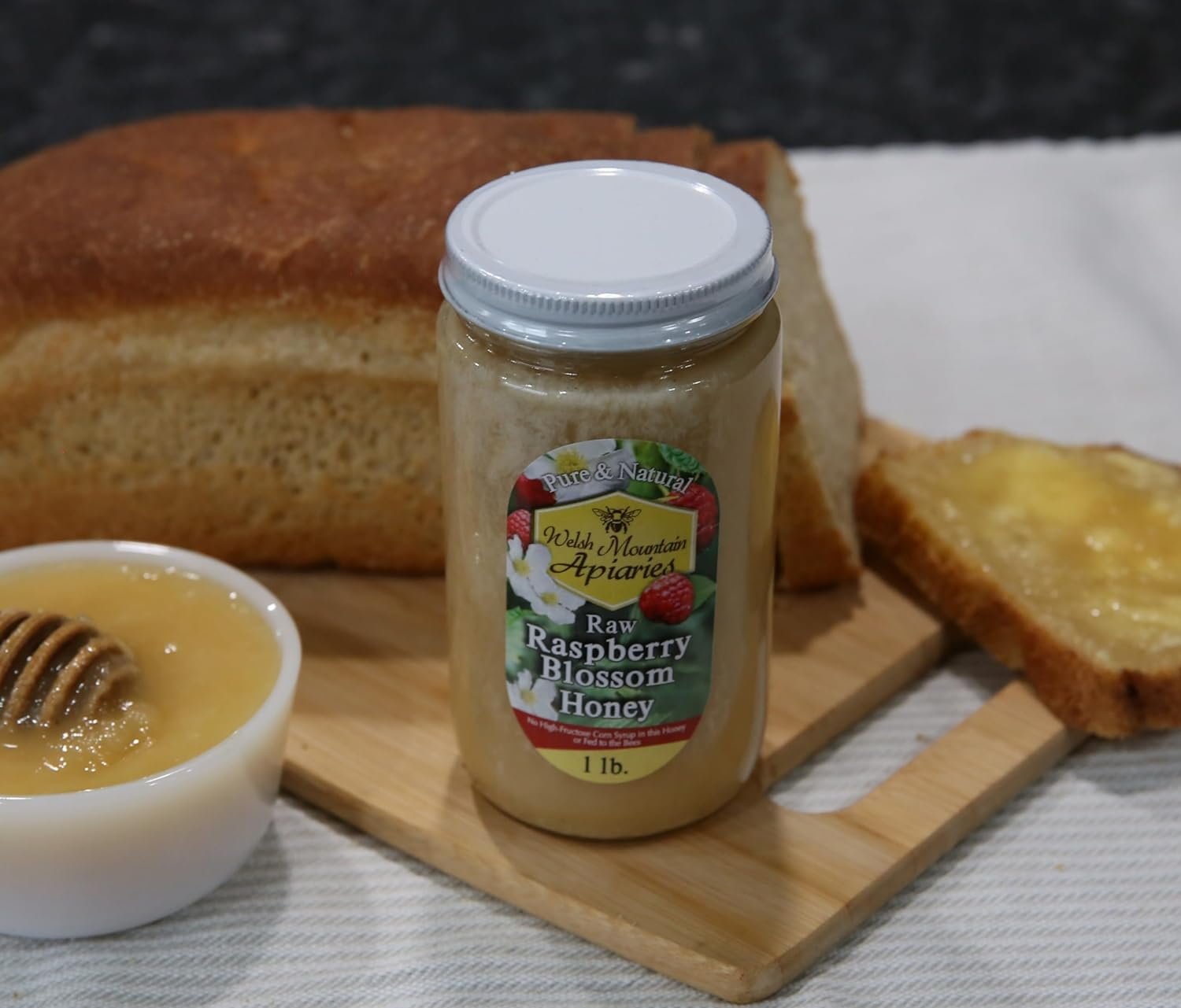 Raspberry Blossom Honey by Welsh Mountain Apiaries, Raw and Unfiltered, Wild... - Picture 4 of 5