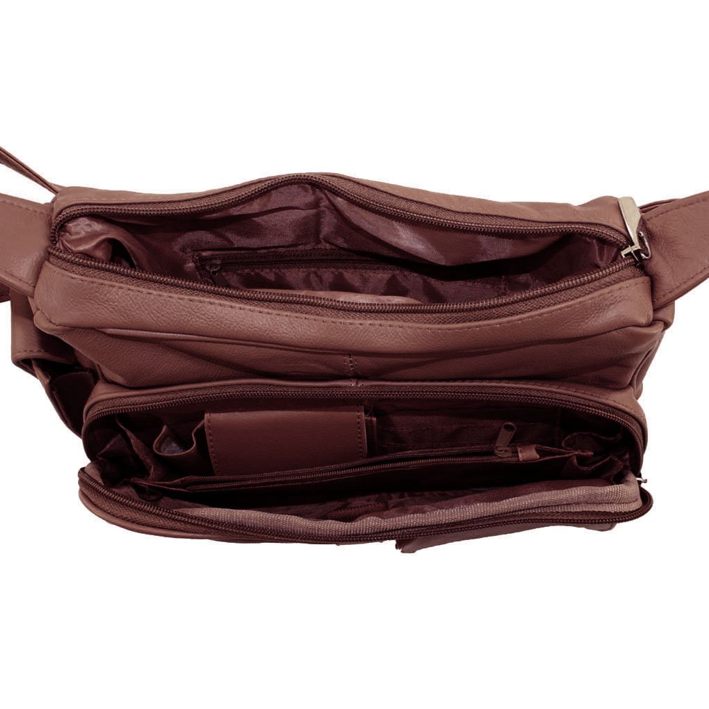 Genuine Leather Shoulder Hobo Cross Body Organizer Handbag w Build in Wallet | eBay