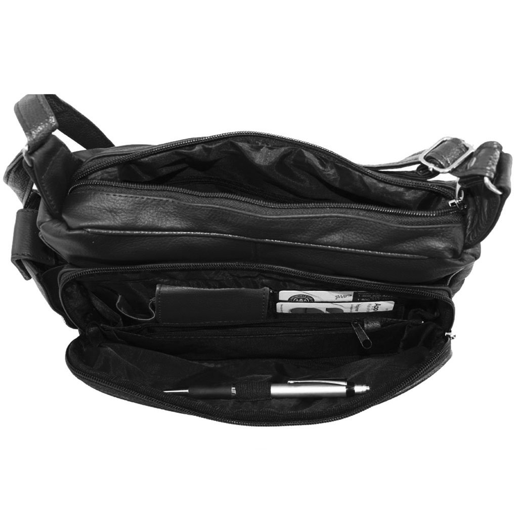 Genuine Leather Shoulder Hobo Cross Body Organizer Handbag w Build in Wallet | eBay