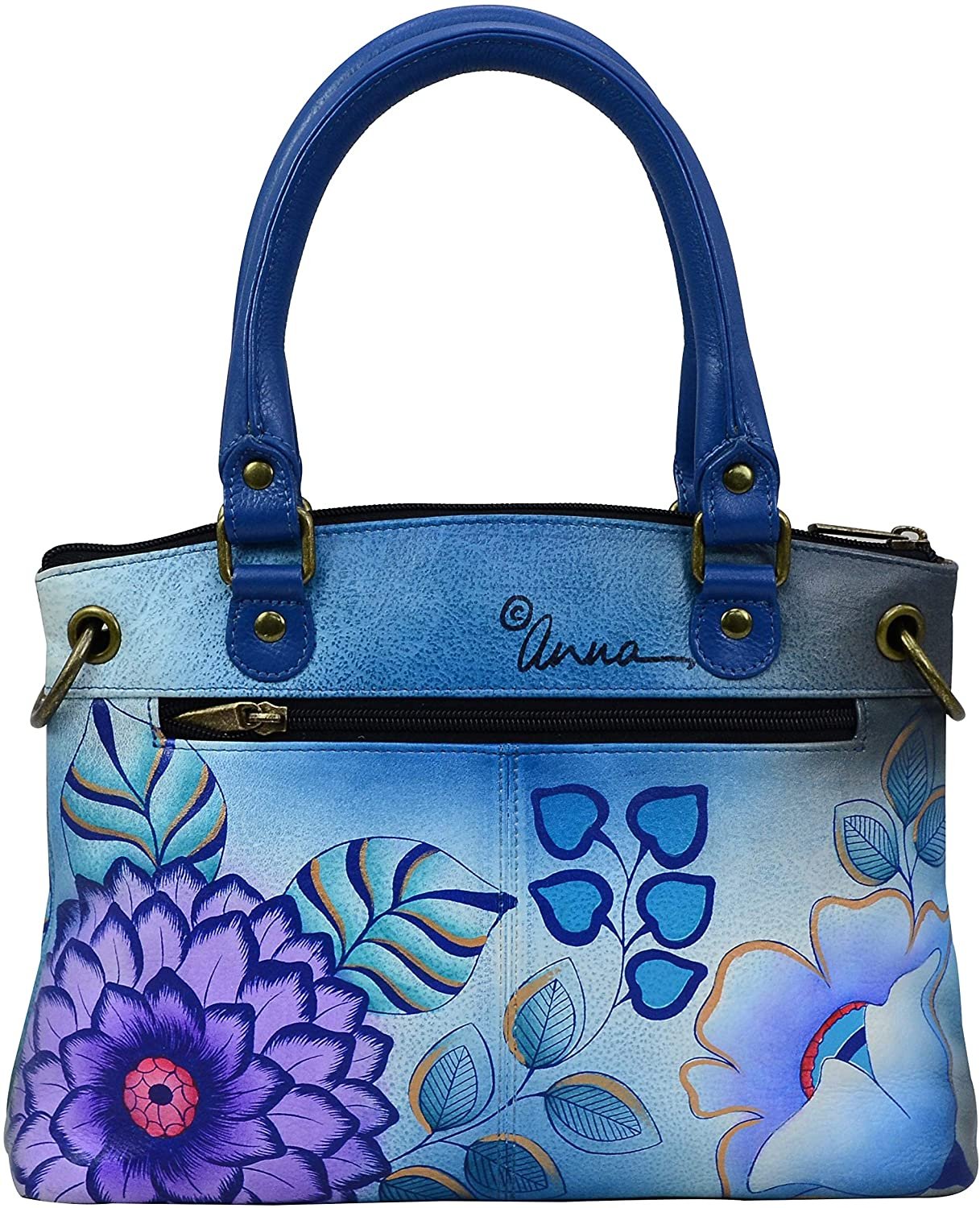 Anna by Anuschka Small Satchel w Cross Body Strap - Picture 10 of 13