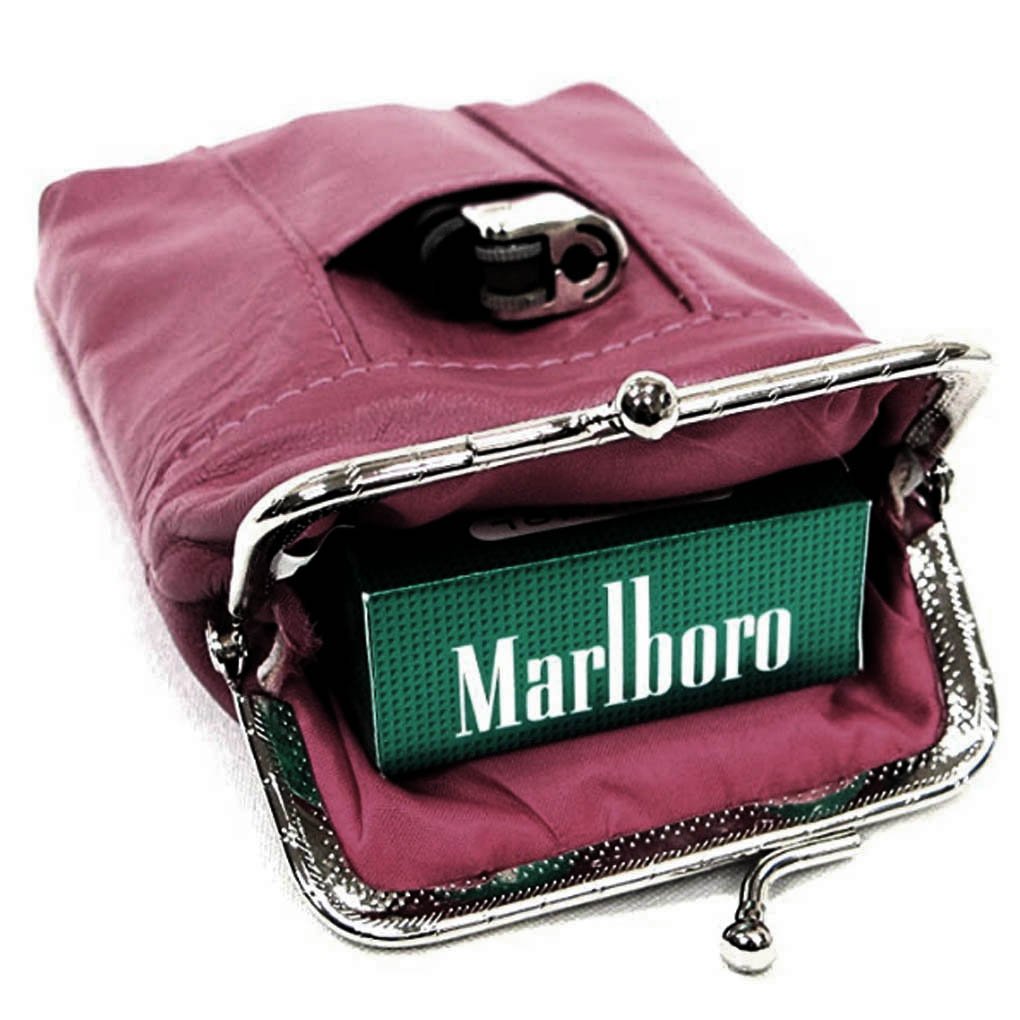 Genuine Leather Cigarette Case with a Kiss-lock Closure Change Purse –  WholesaleLeatherSupplier.com