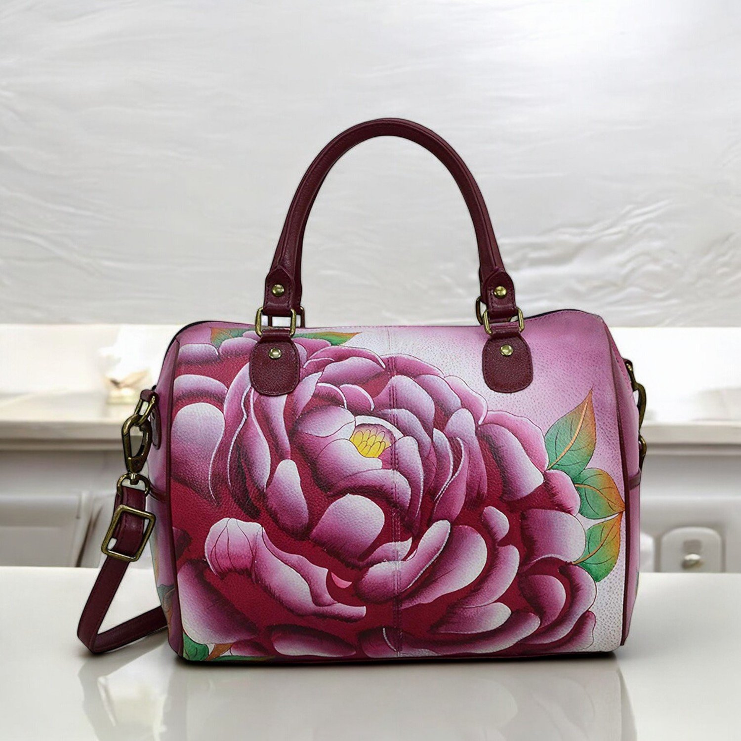 Anna by Anuschka Women's Satchel Zip Around Doctors Handbag LNWT - Picture 8 of 13