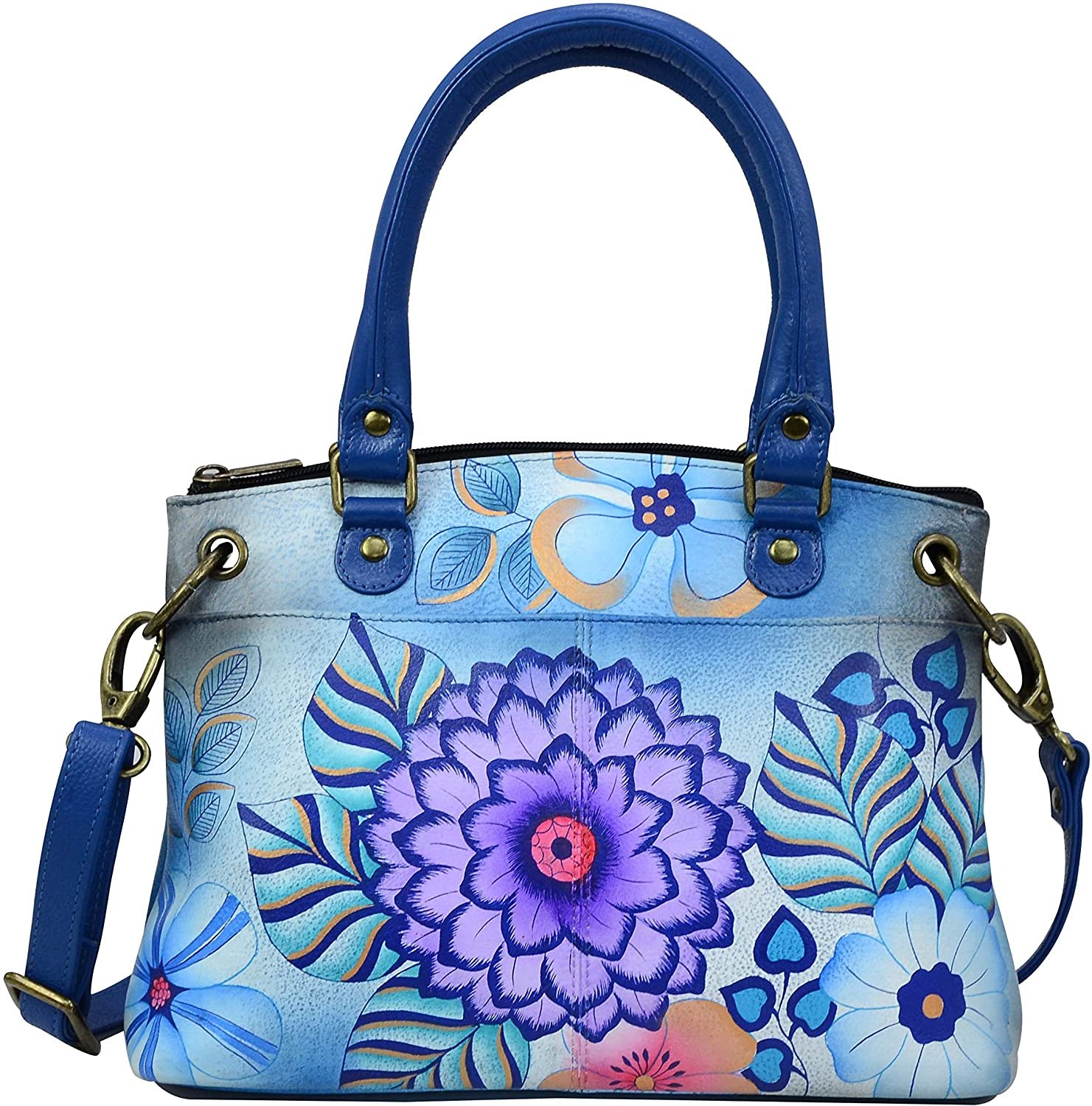 Anna by Anuschka Small Satchel w Cross Body Strap - Picture 9 of 13